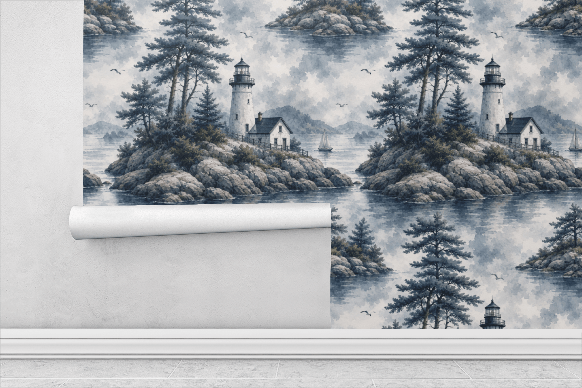 Coastal Mist Wallpaper Peel and Stick Wallpaper | Accent Haus