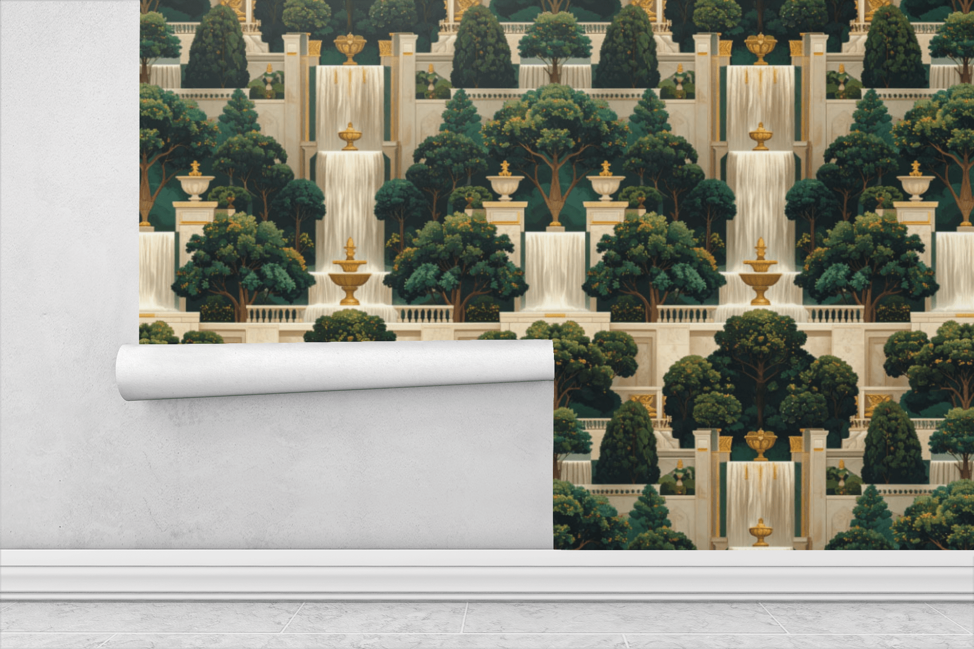 Palace Garden Falls Wallpaper Peel and Stick Wallpaper | Accent Haus