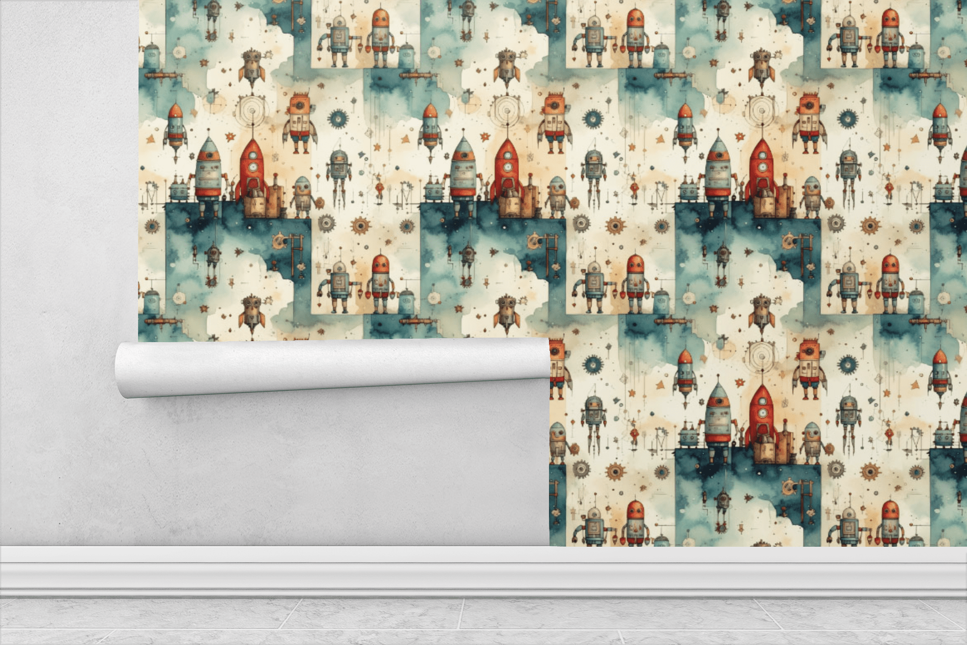 Little Inventor Workshop Wallpaper Peel and Stick Wallpaper | Accent Haus