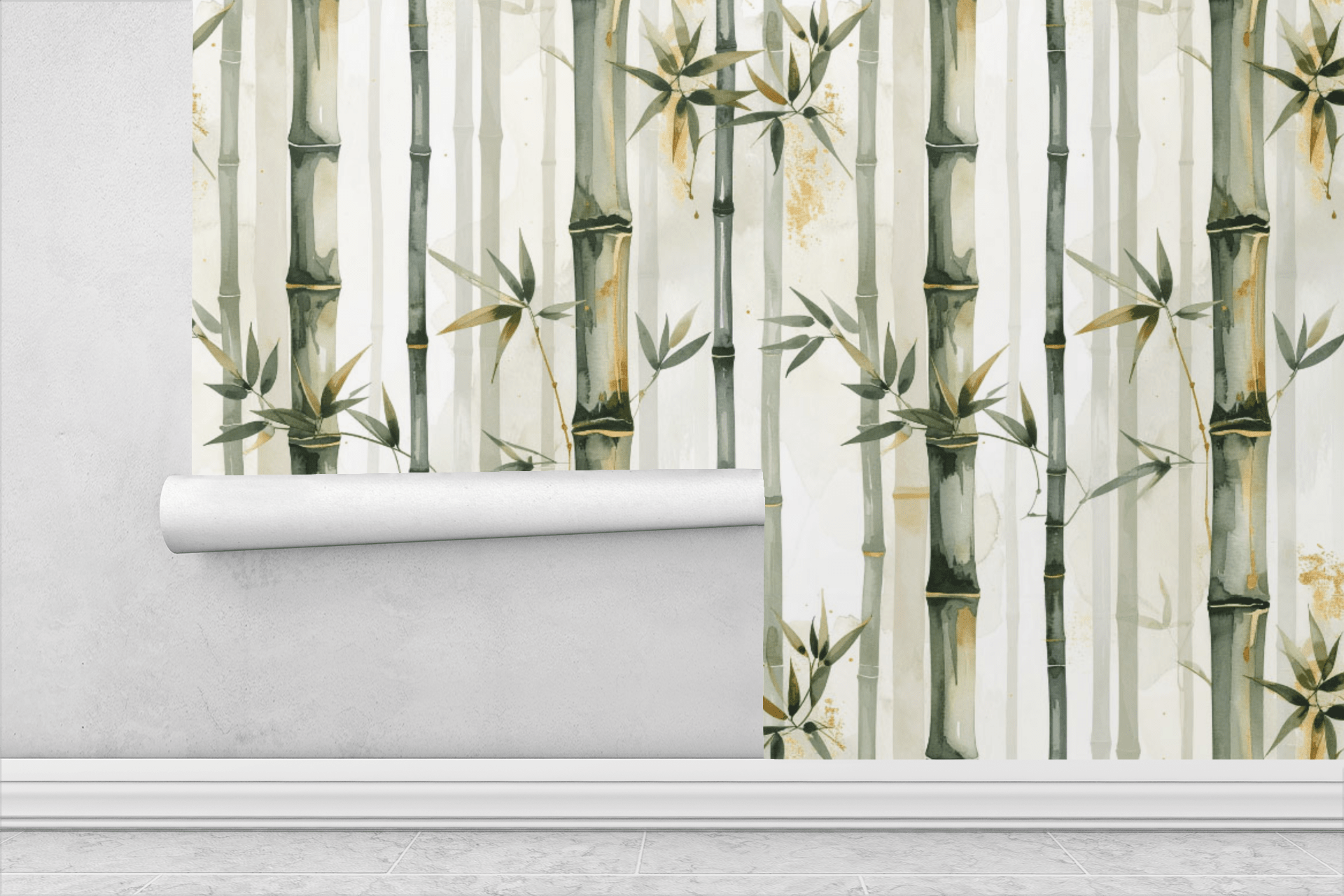 Gilded Bamboo Harmony Wallpaper Peel and Stick Wallpaper | Accent Haus