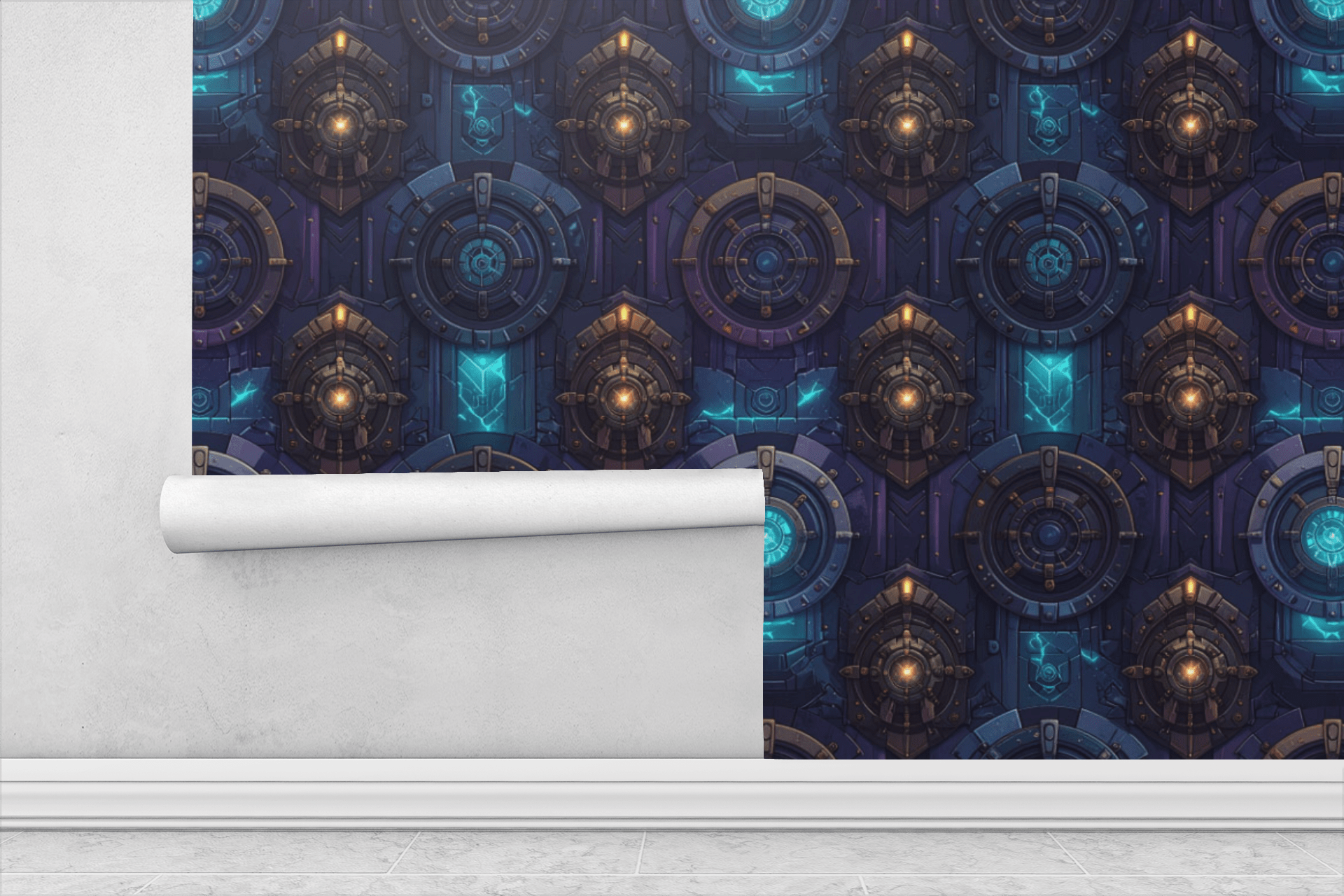 Reward Vault Interface Wallpaper Peel and Stick Wallpaper | Accent Haus