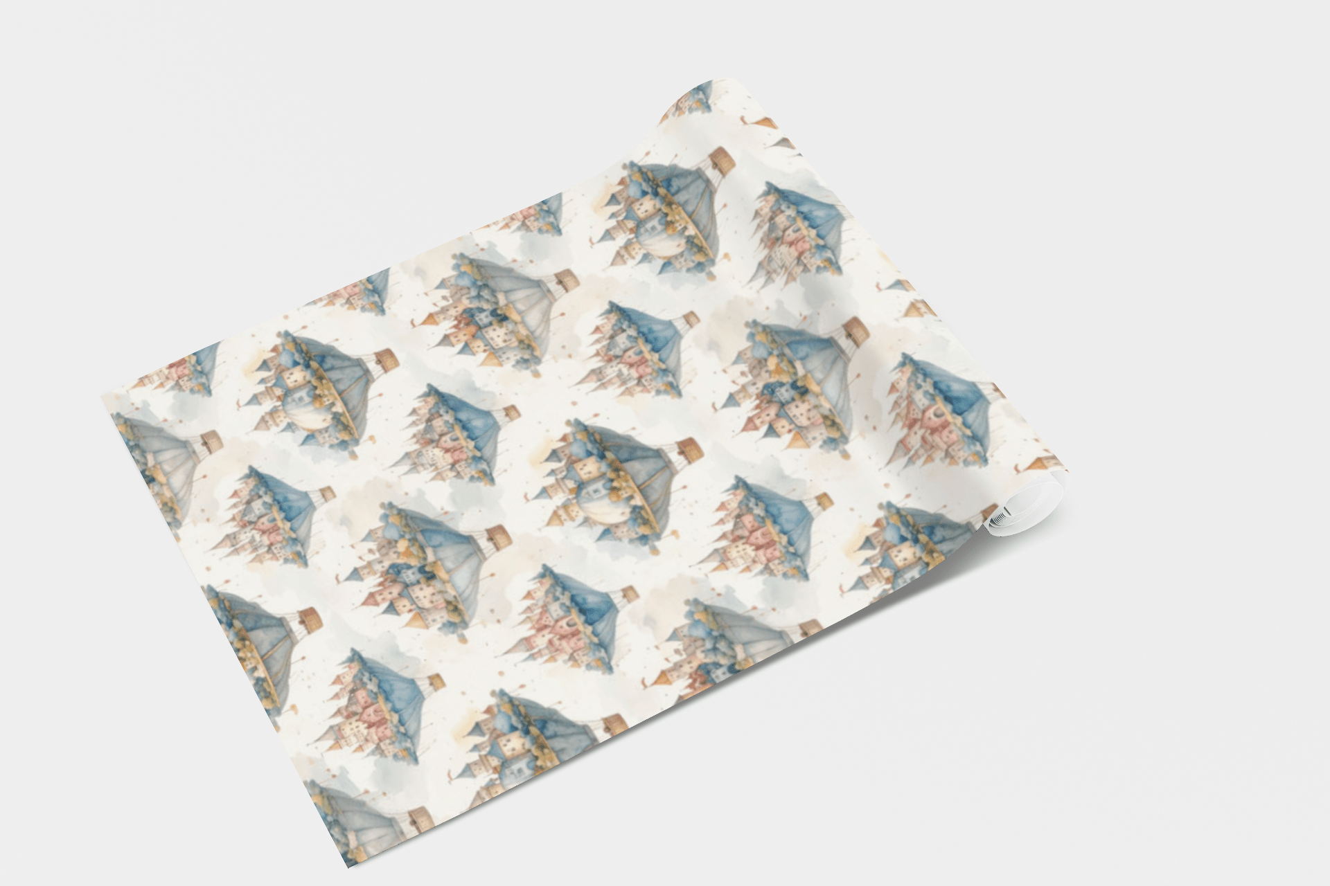 Floating Balloon Cities Wallpaper Peel and Stick Wallpaper | Accent Haus