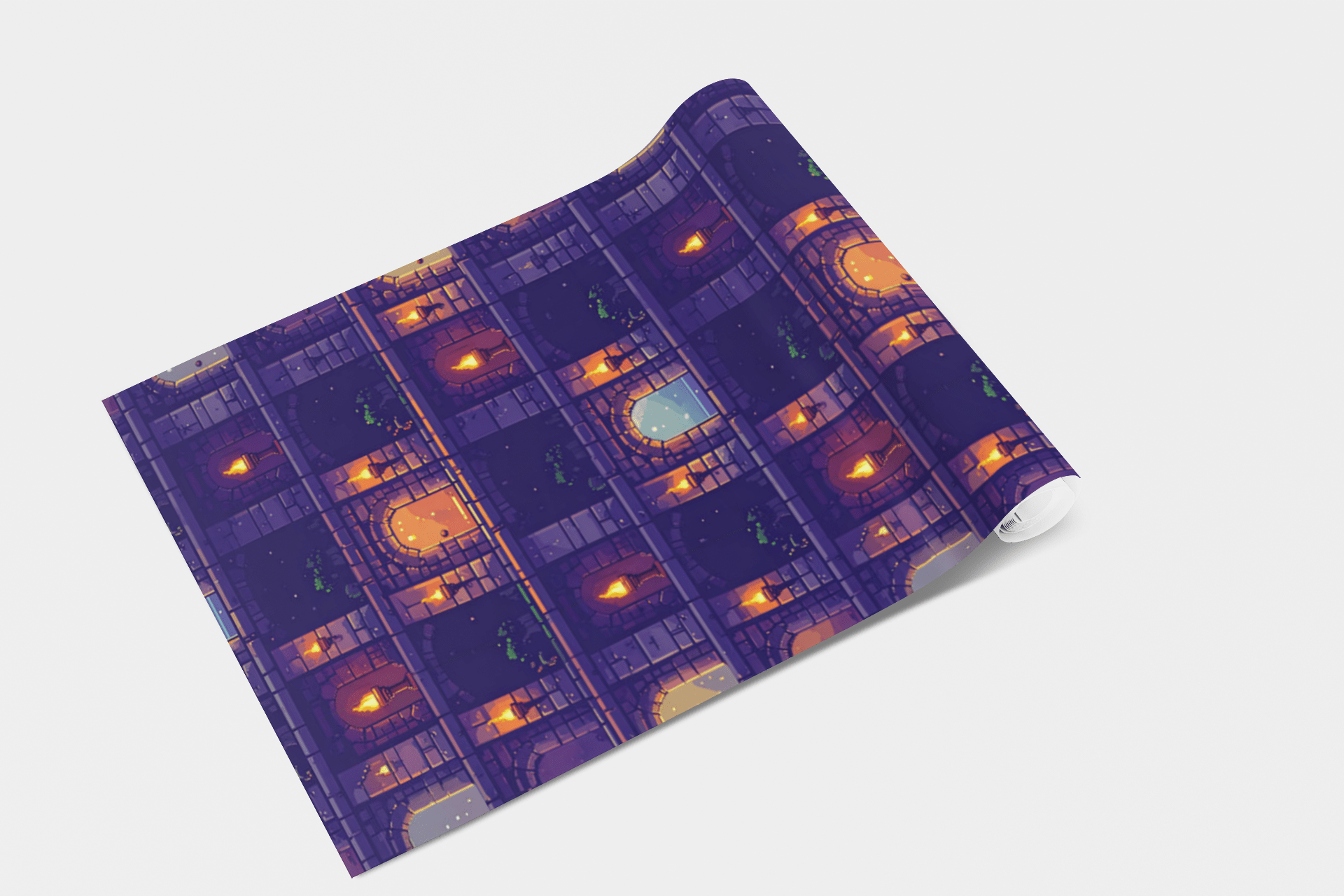 Dungeon Pixel Depths Wallpaper Peel and Stick Wallpaper | Accent Haus