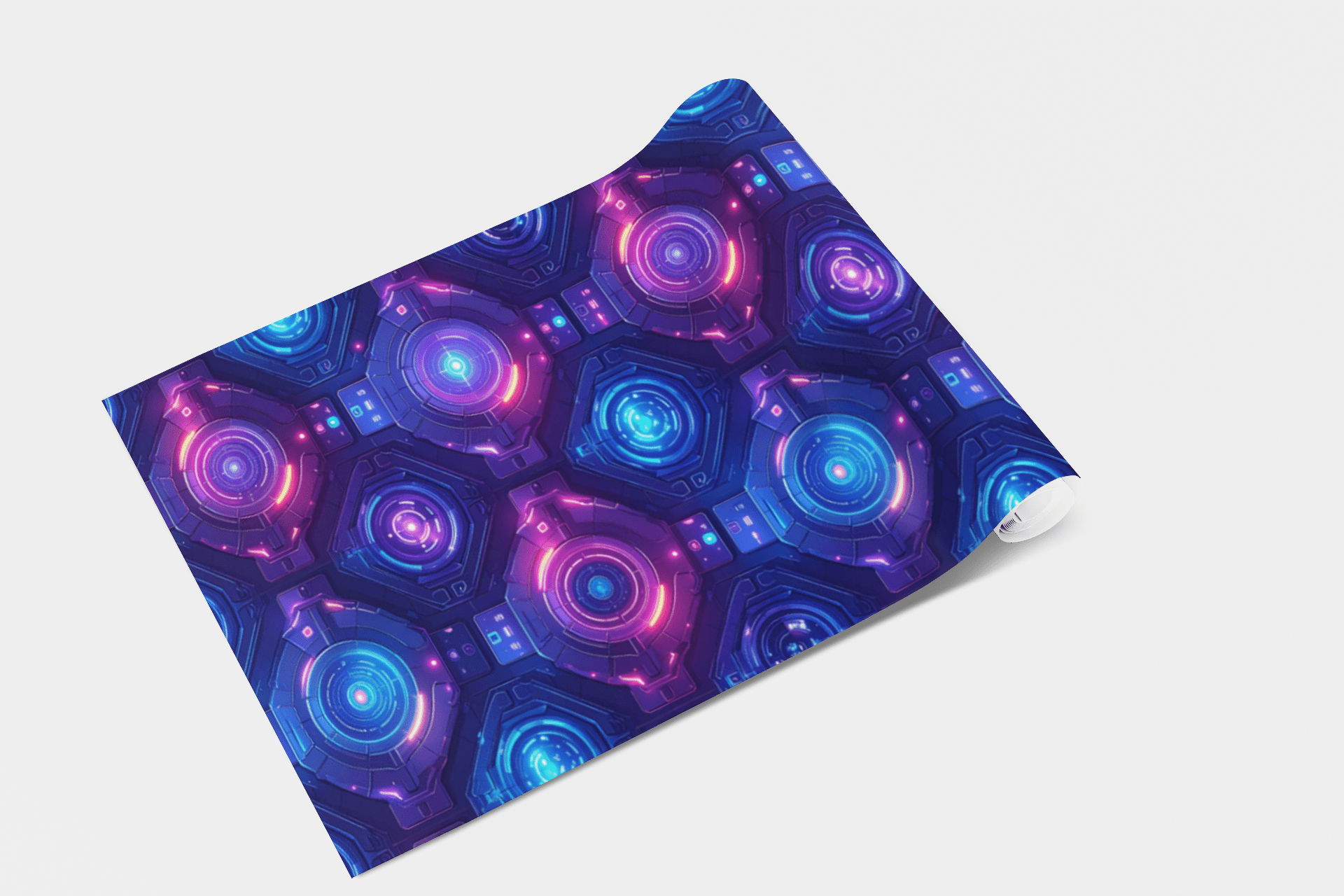 Cyber Spaceship UI Tech Wallpaper Peel and Stick Wallpaper | Accent Haus