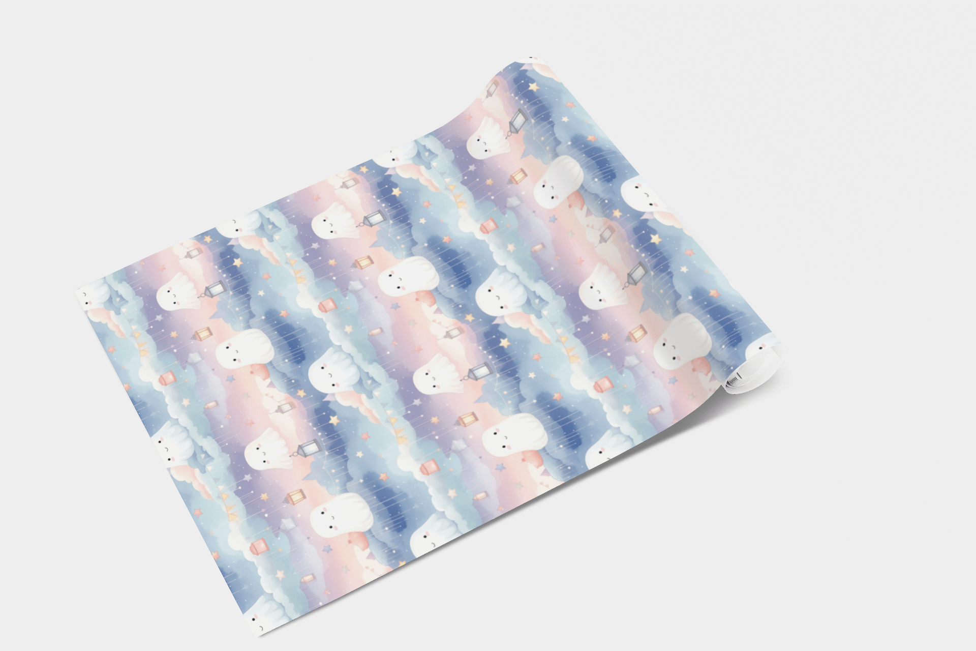 Friendly Ghost Pajama Party Wallpaper Peel and Stick Wallpaper | Accent Haus