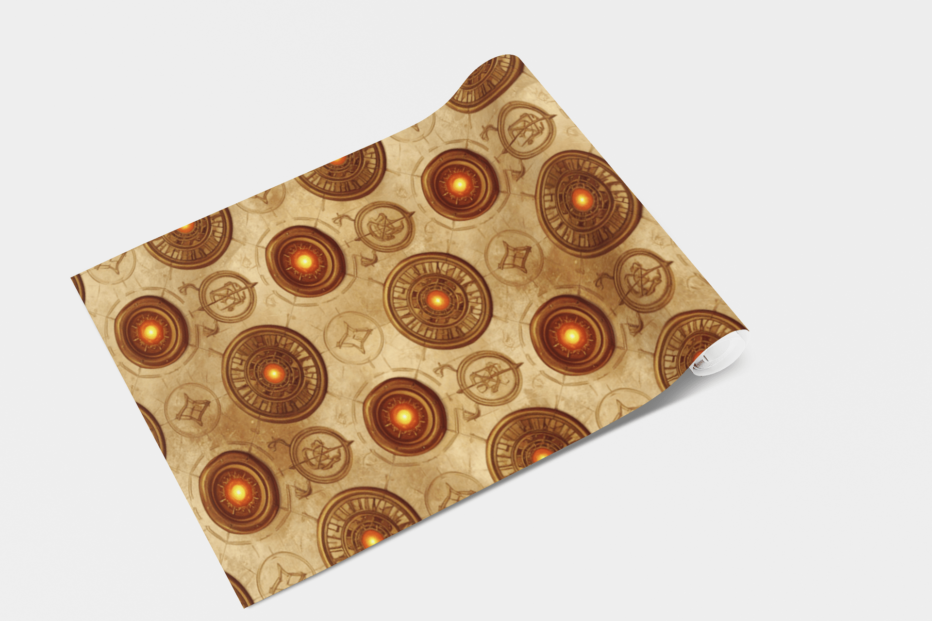 Ancient Seal Unlock Pattern Wallpaper Peel and Stick Wallpaper | Accent Haus