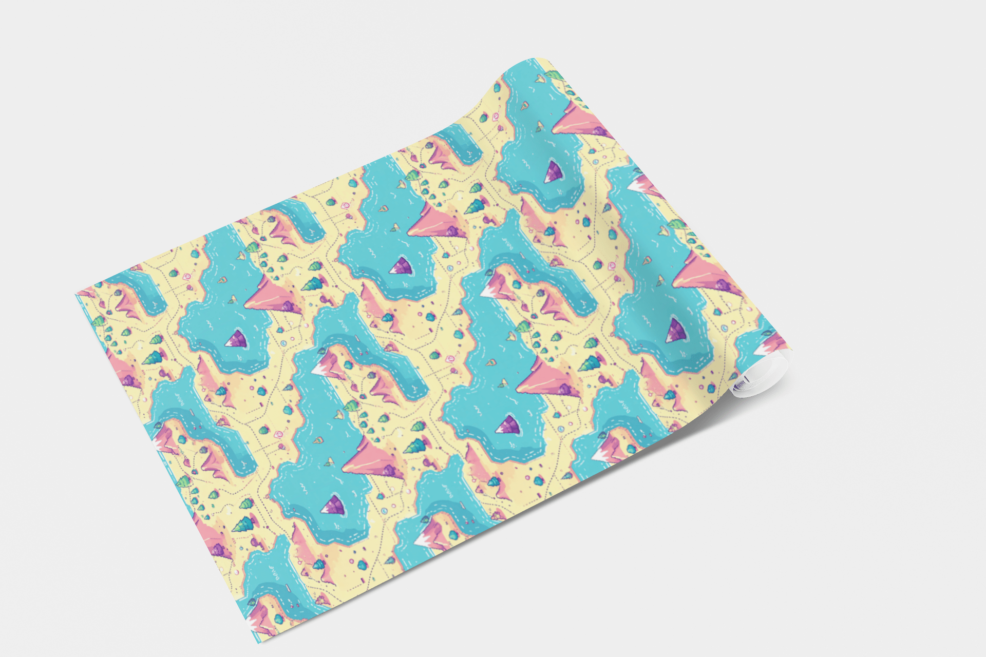 Retro Adventure Map Wallpaper Peel and Stick Wallpaper | Accent Haus