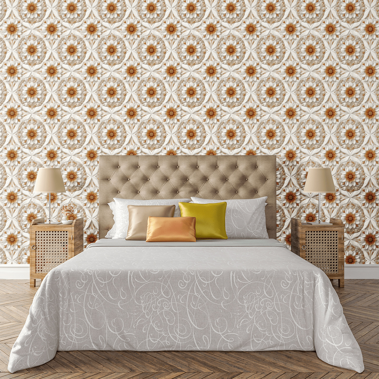 Luxe Pebble Botanics Wallpaper Peel and Stick Wallpaper | Accent Haus