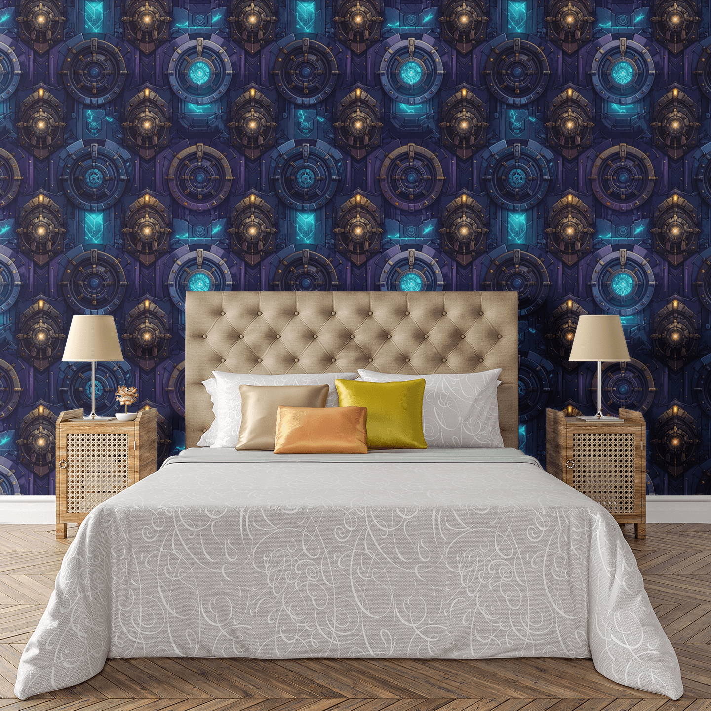 Reward Vault Interface Wallpaper Peel and Stick Wallpaper | Accent Haus