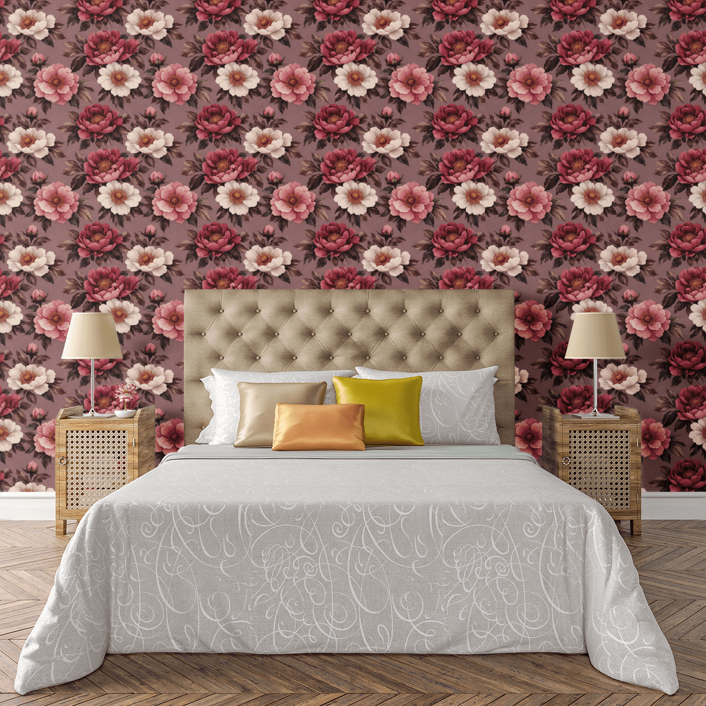 Antique Blossom Harmony Wallpaper Peel and Stick Wallpaper | Accent Haus