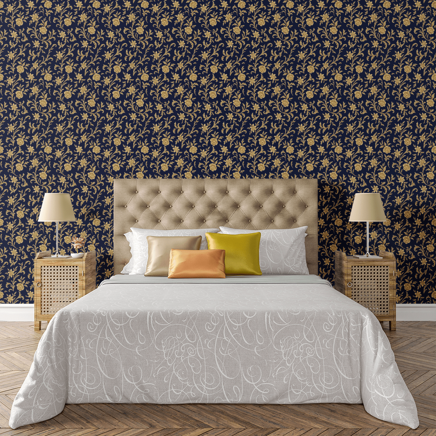 Gilded Baroque Wallpaper Peel and Stick Wallpaper | Accent Haus