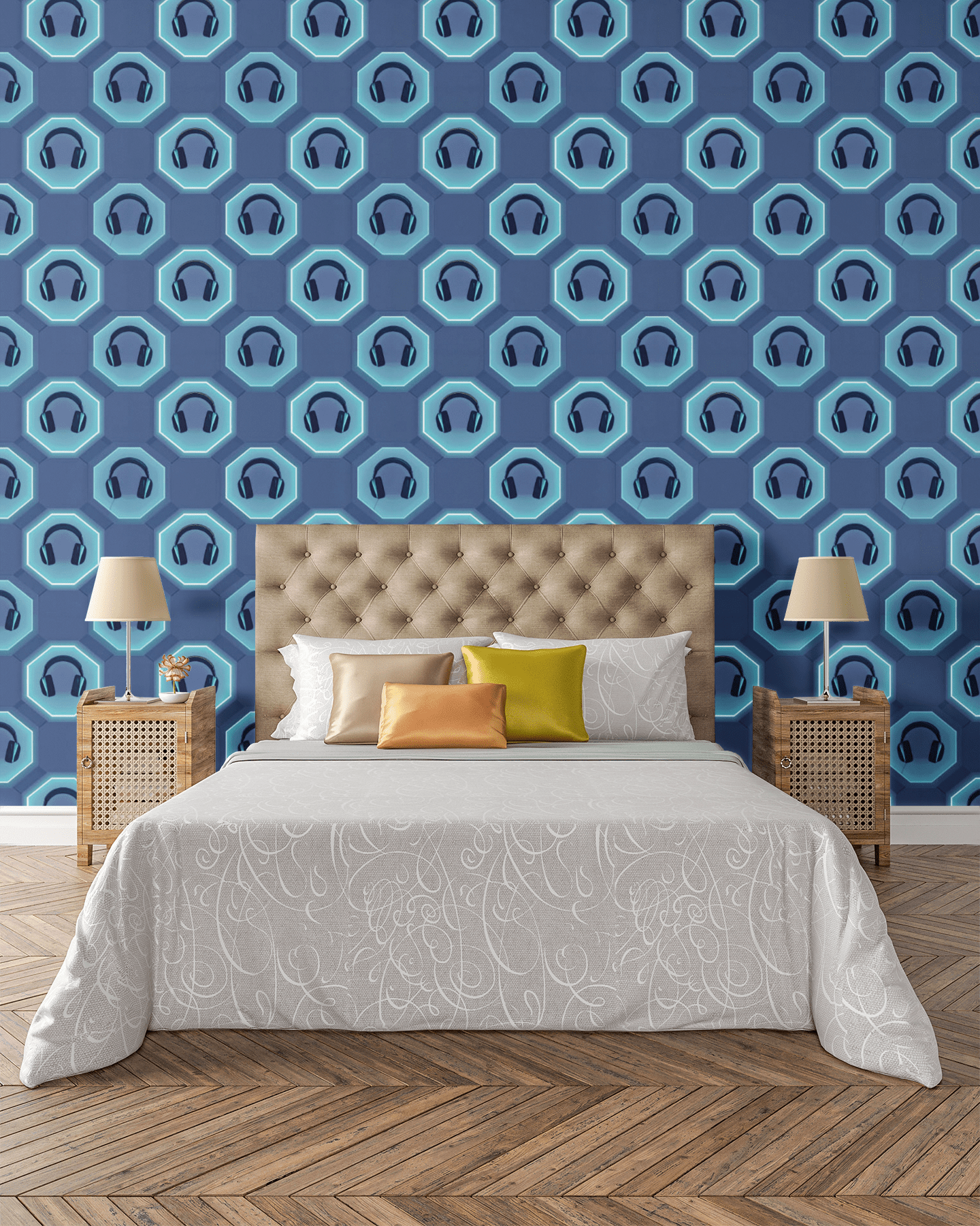 Headset Hive Wallpaper Peel and Stick Wallpaper | Accent Haus