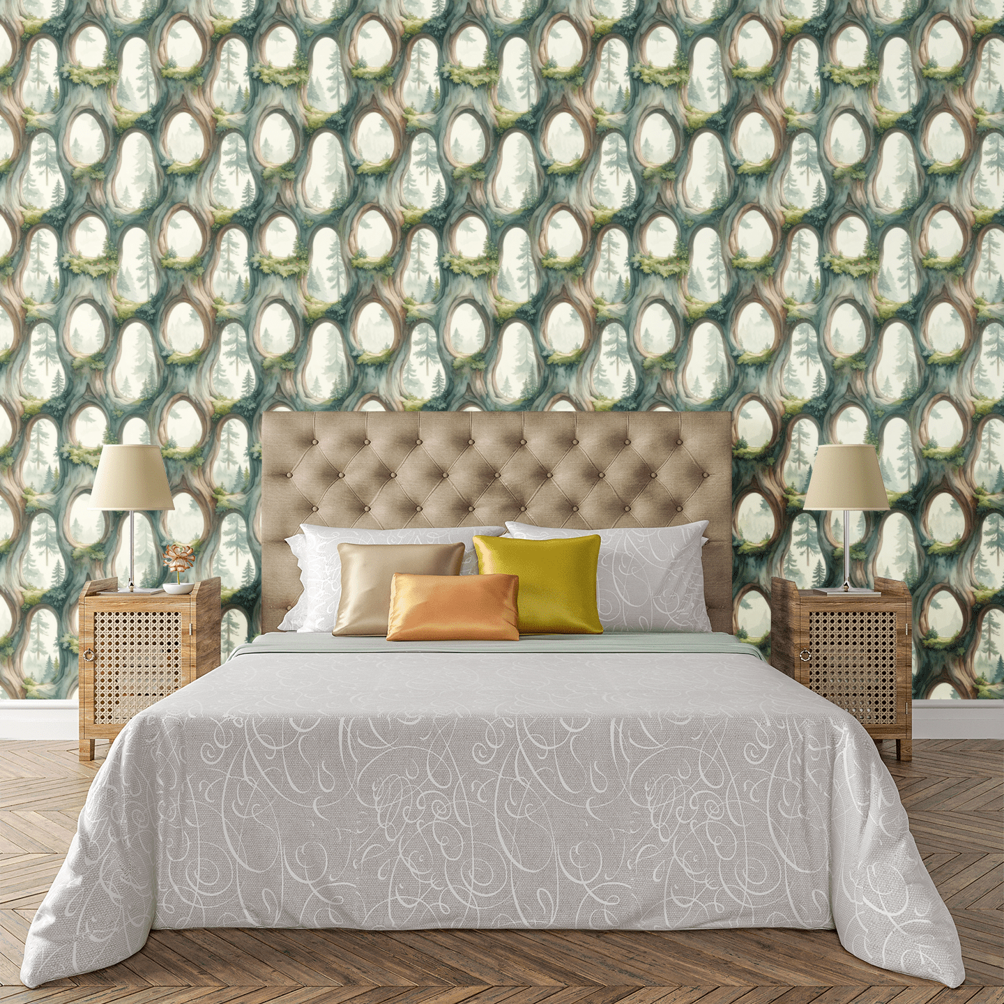 Enchanted Architecture Wallpaper Peel and Stick Wallpaper | Accent Haus