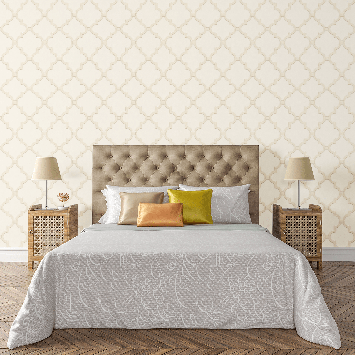 Gallery Geo Ivory Wallpaper Peel and Stick Wallpaper | Accent Haus