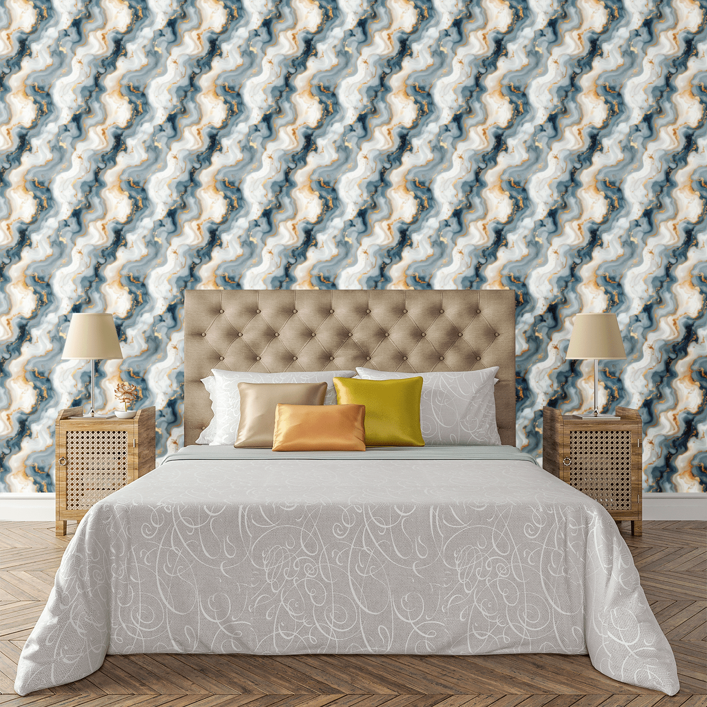 Liquid Marble Veins Wallpaper Peel and Stick Wallpaper | Accent Haus