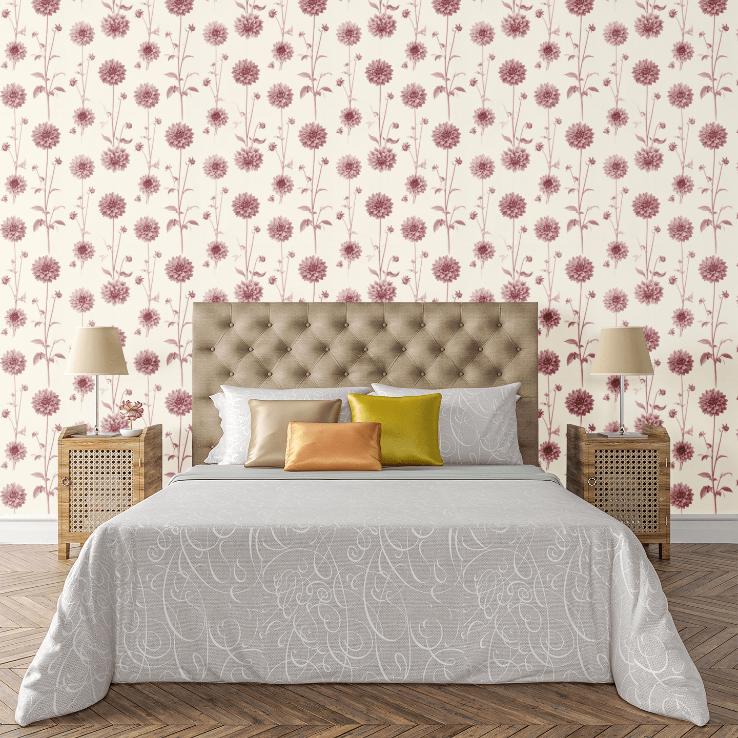 Dahlia Whisper Streams Wallpaper Peel and Stick Wallpaper | Accent Haus