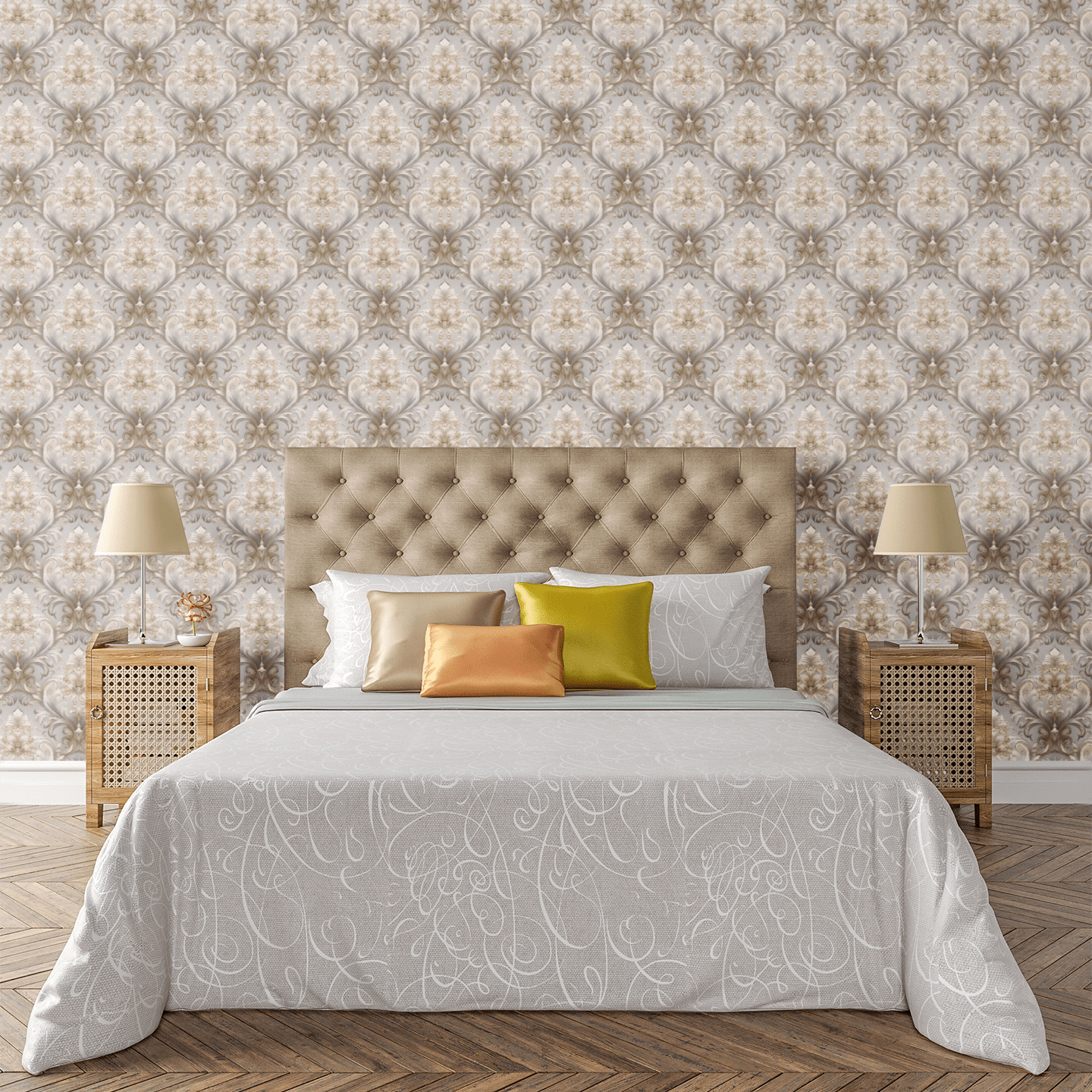 Gilded Ethereal Baroque Wallpaper Peel and Stick Wallpaper | Accent Haus
