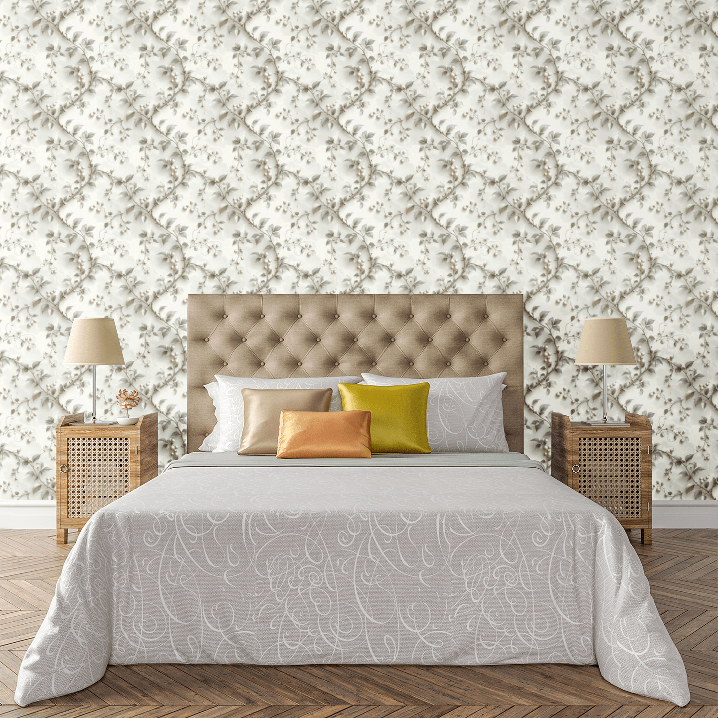 Minimal Fern Silhouettes Wallpaper Peel and Stick Wallpaper | Accent Haus