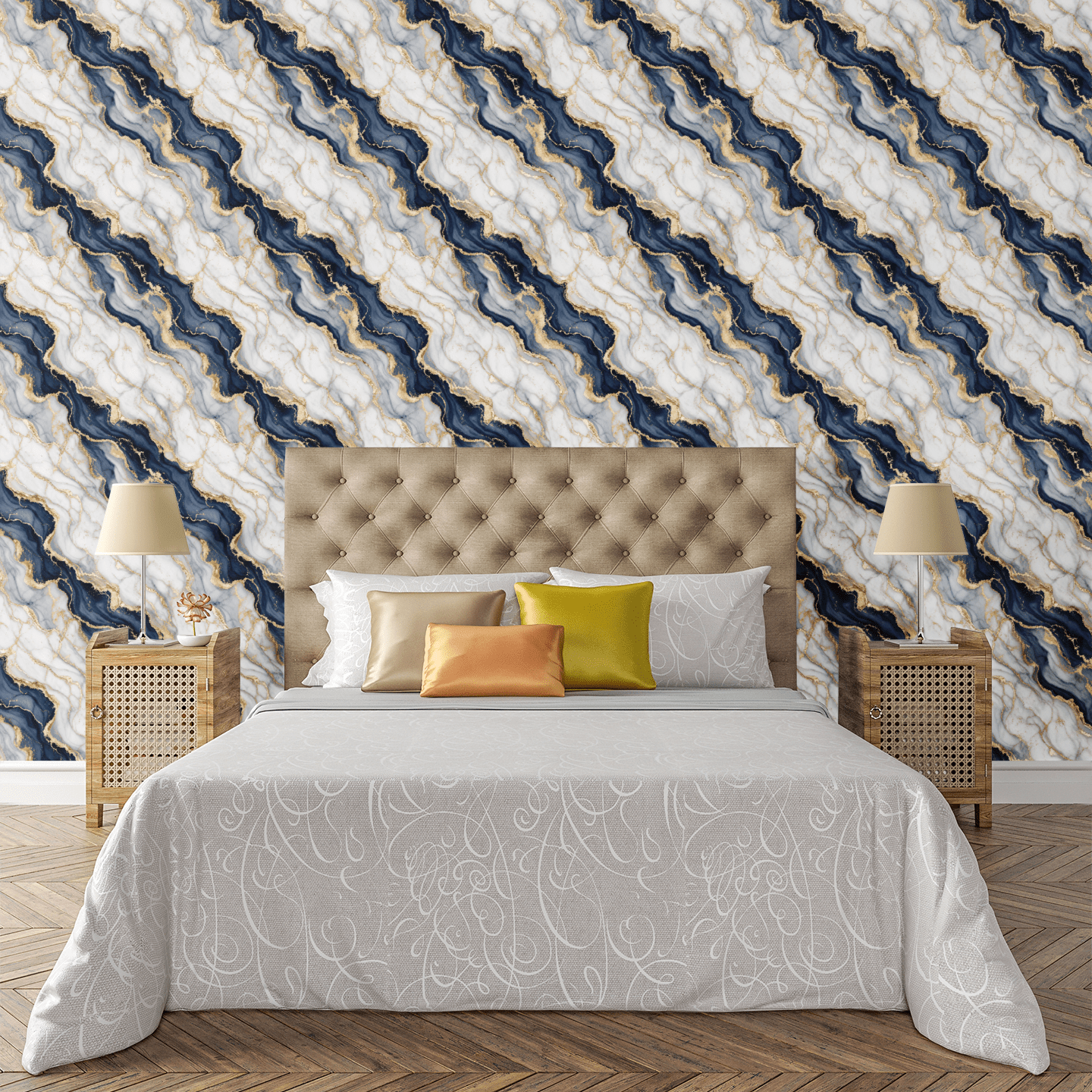 Marble Vein Pearl Wallpaper Peel and Stick Wallpaper | Accent Haus