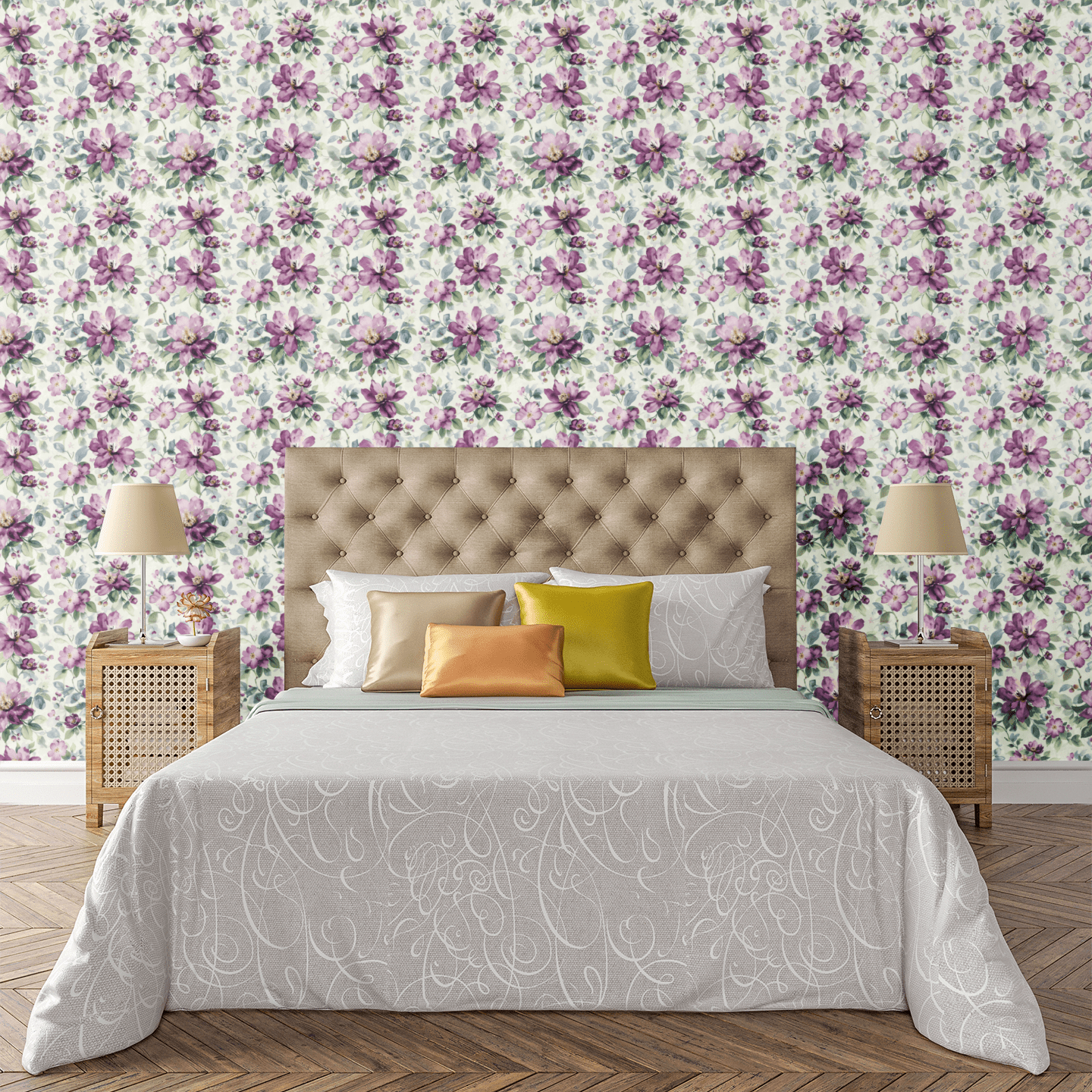 Velvet Garden Wallpaper Peel and Stick Wallpaper | Accent Haus