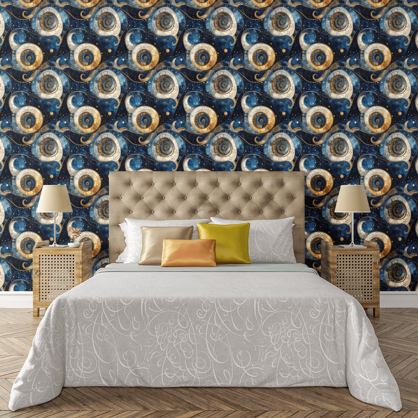 Paisley Constellation Grid Wallpaper Peel and Stick Wallpaper | Accent Haus