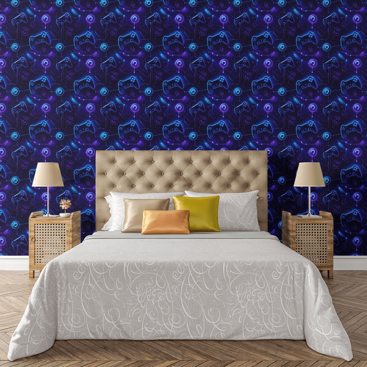 Gamer Energy Circuit Wallpaper Peel and Stick Wallpaper | Accent Haus