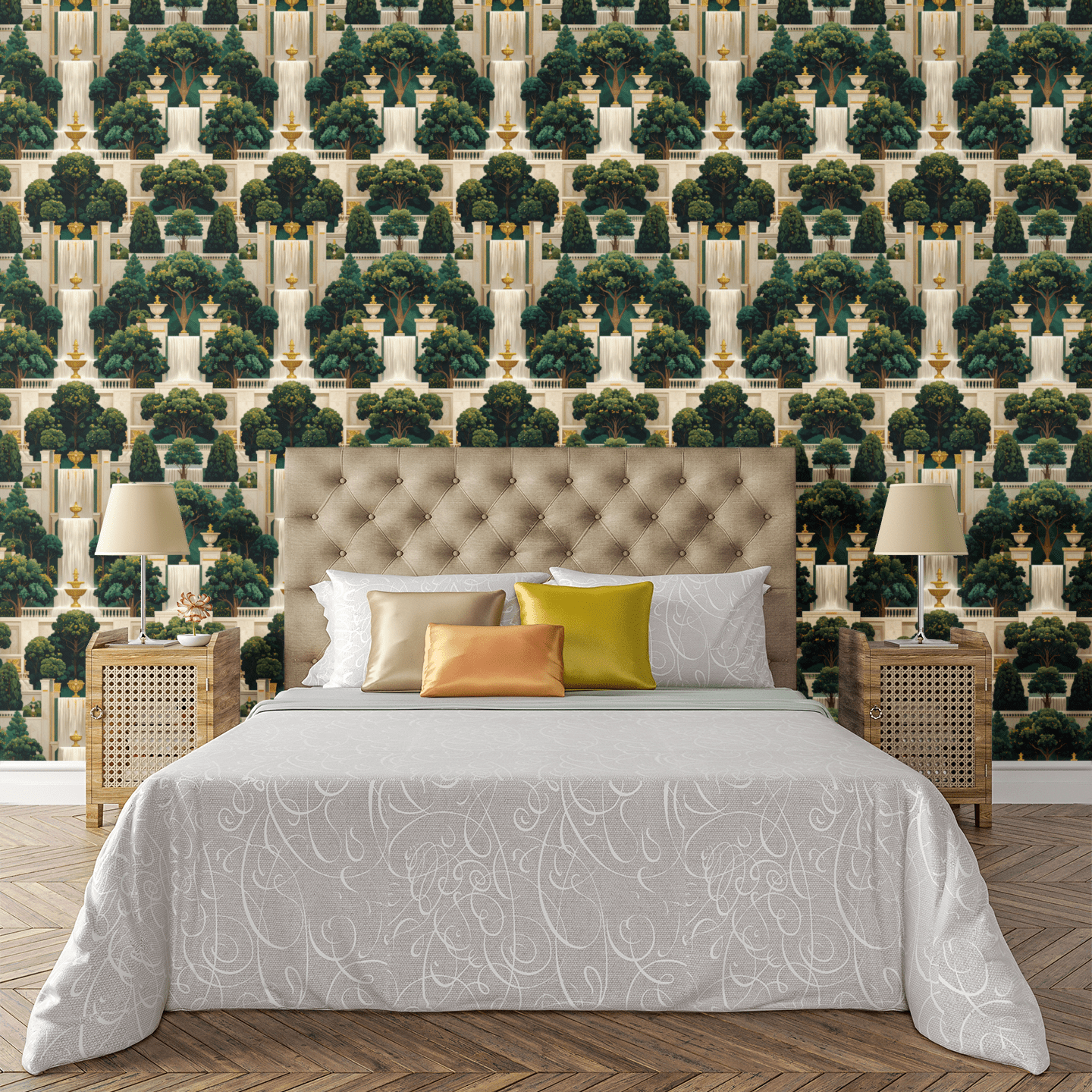 Palace Garden Falls Wallpaper Peel and Stick Wallpaper | Accent Haus