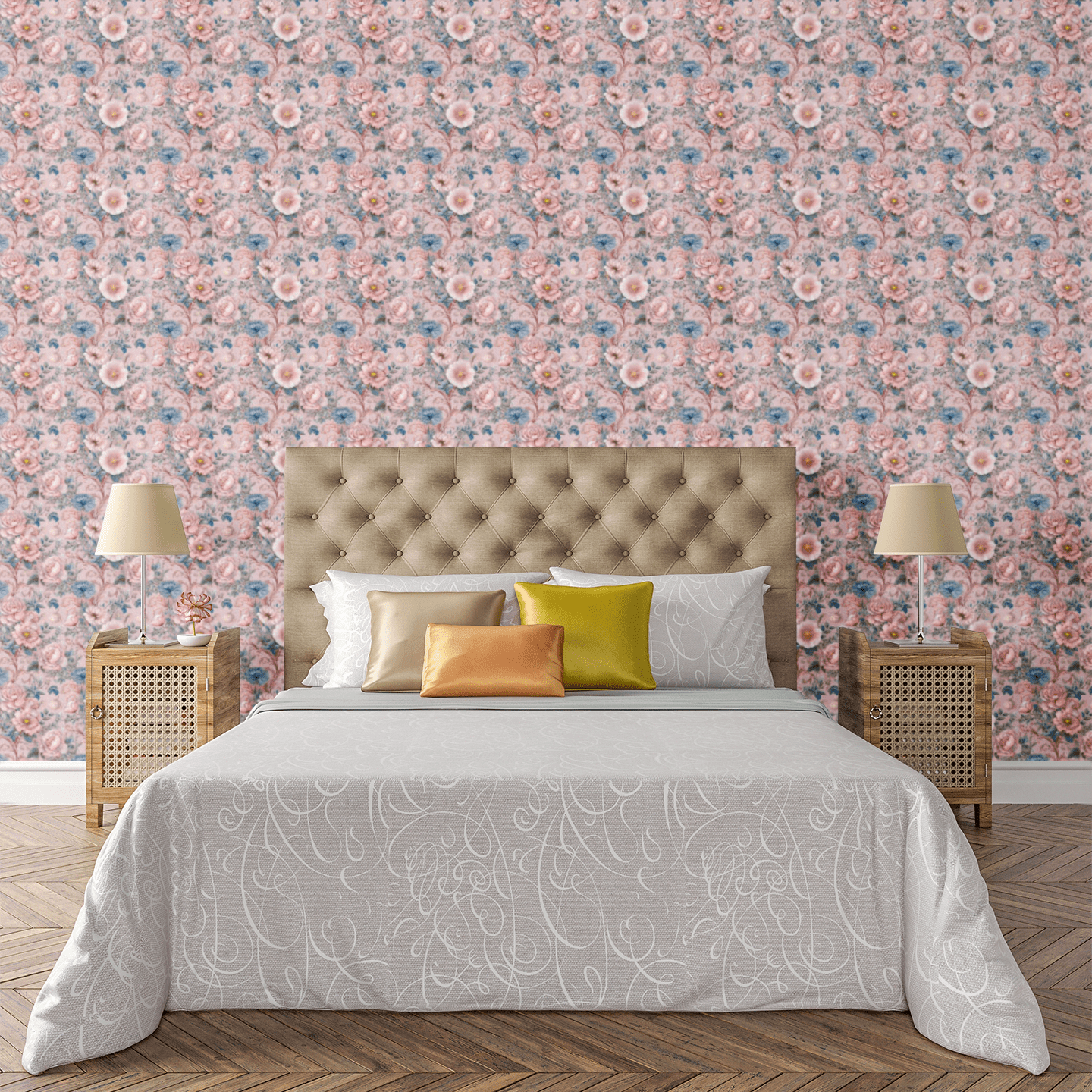 Floral Ornate Baroque Wallpaper Peel and Stick Wallpaper | Accent Haus