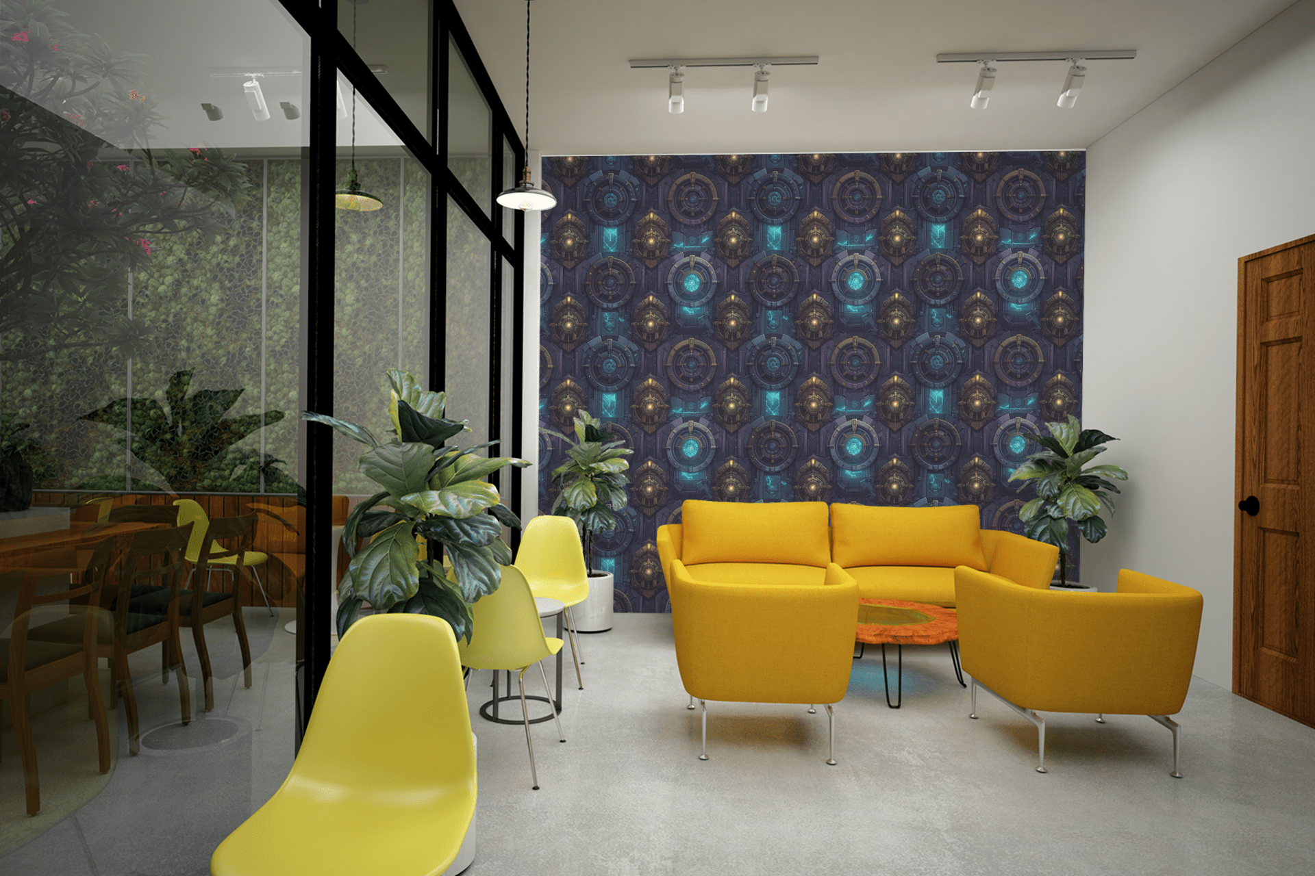 Reward Vault Interface Wallpaper Peel and Stick Wallpaper | Accent Haus