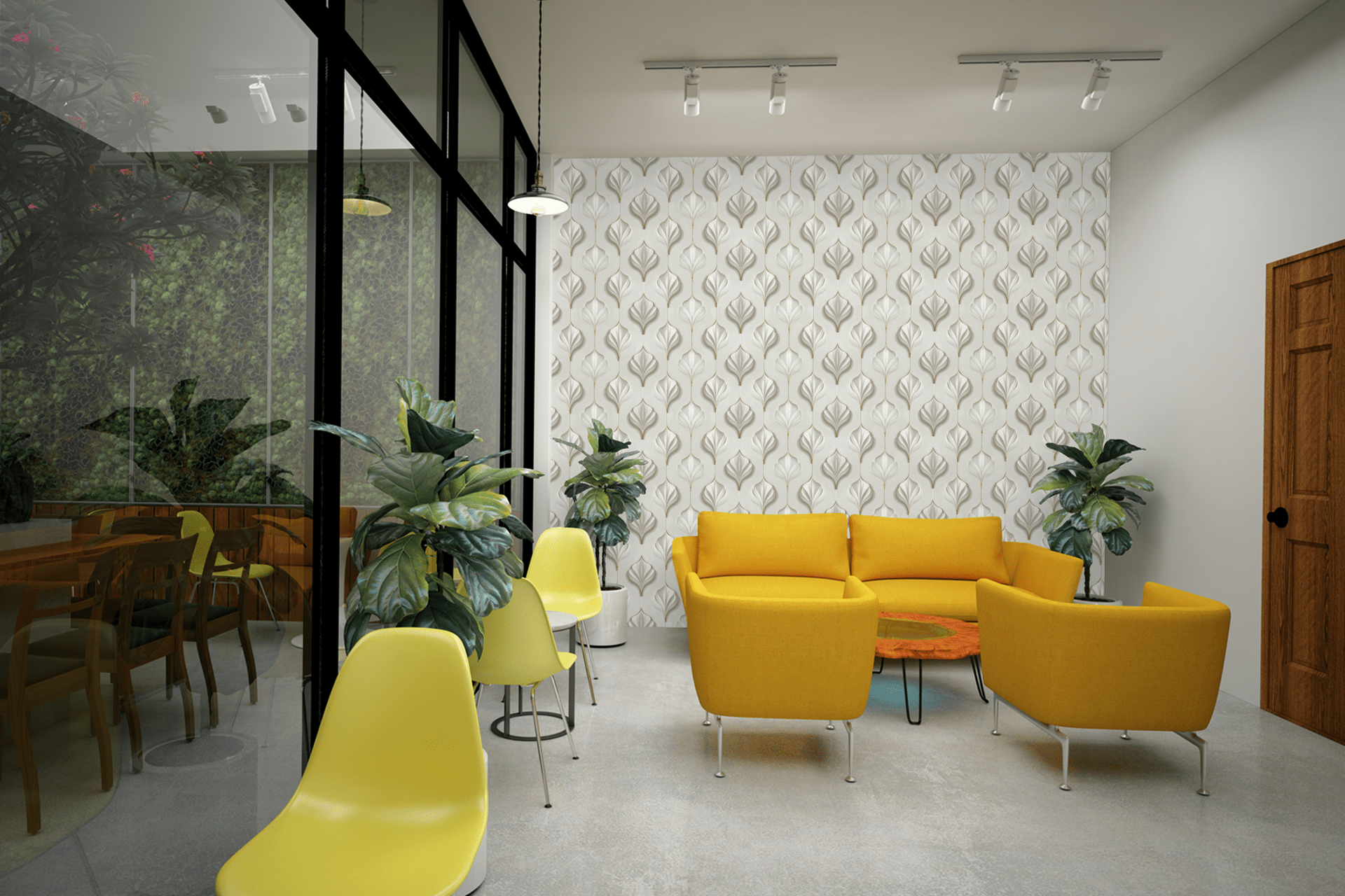 Floating Porcelain Petals Wallpaper Peel and Stick Wallpaper | Accent Haus