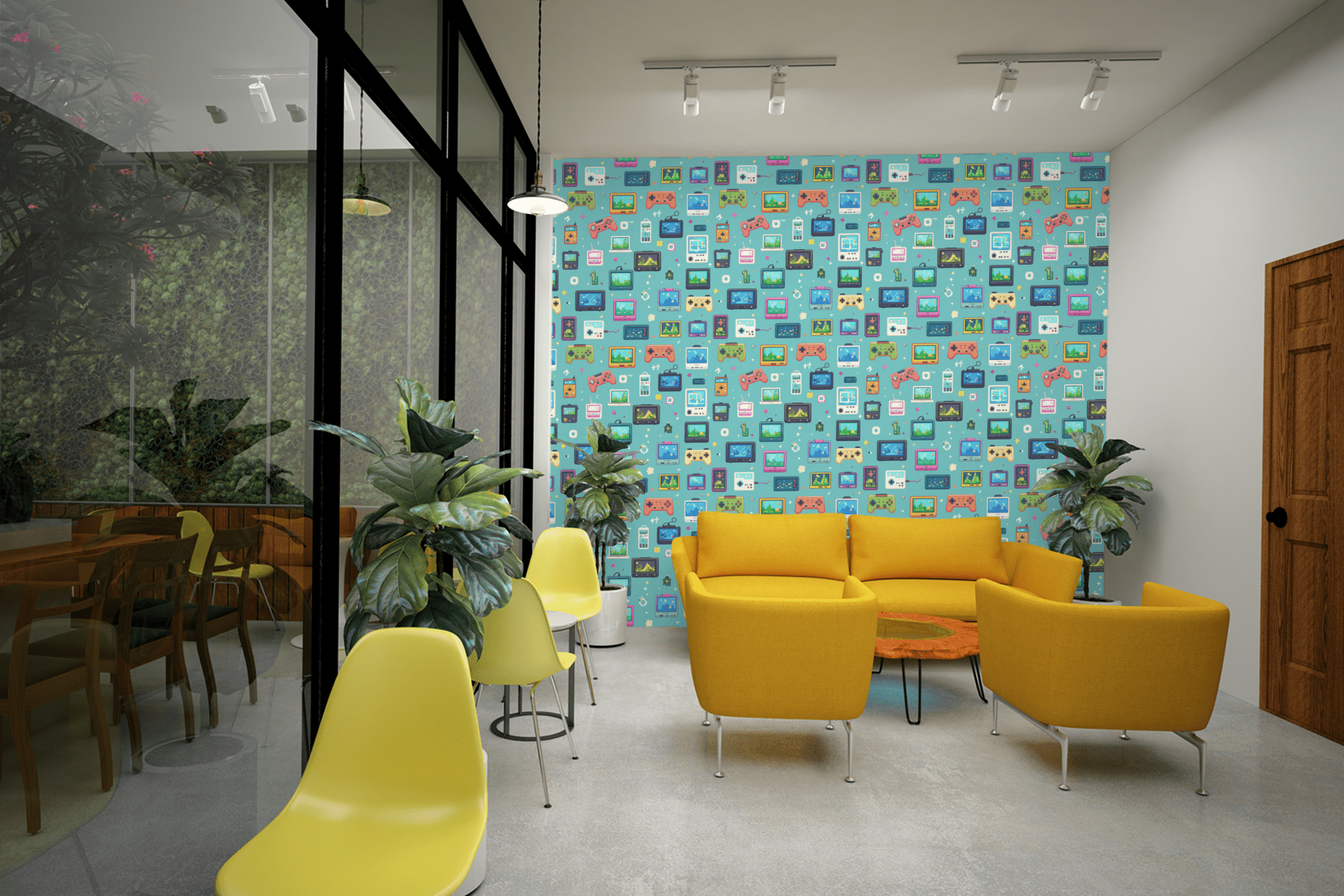 Pixel Pocket World Wallpaper Peel and Stick Wallpaper | Accent Haus