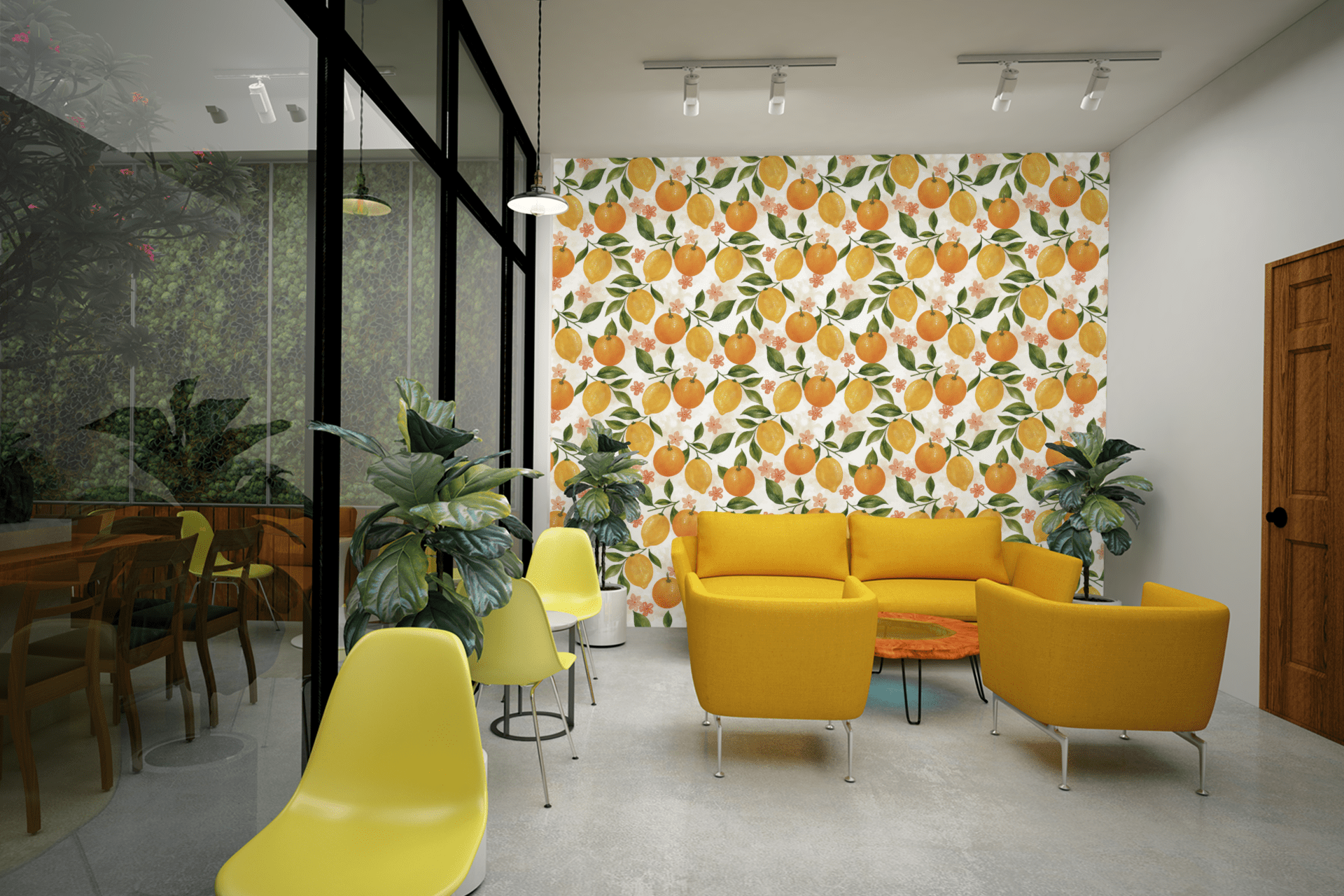 Vintage Citrus Grove Wallpaper Peel and Stick Wallpaper | Accent Haus