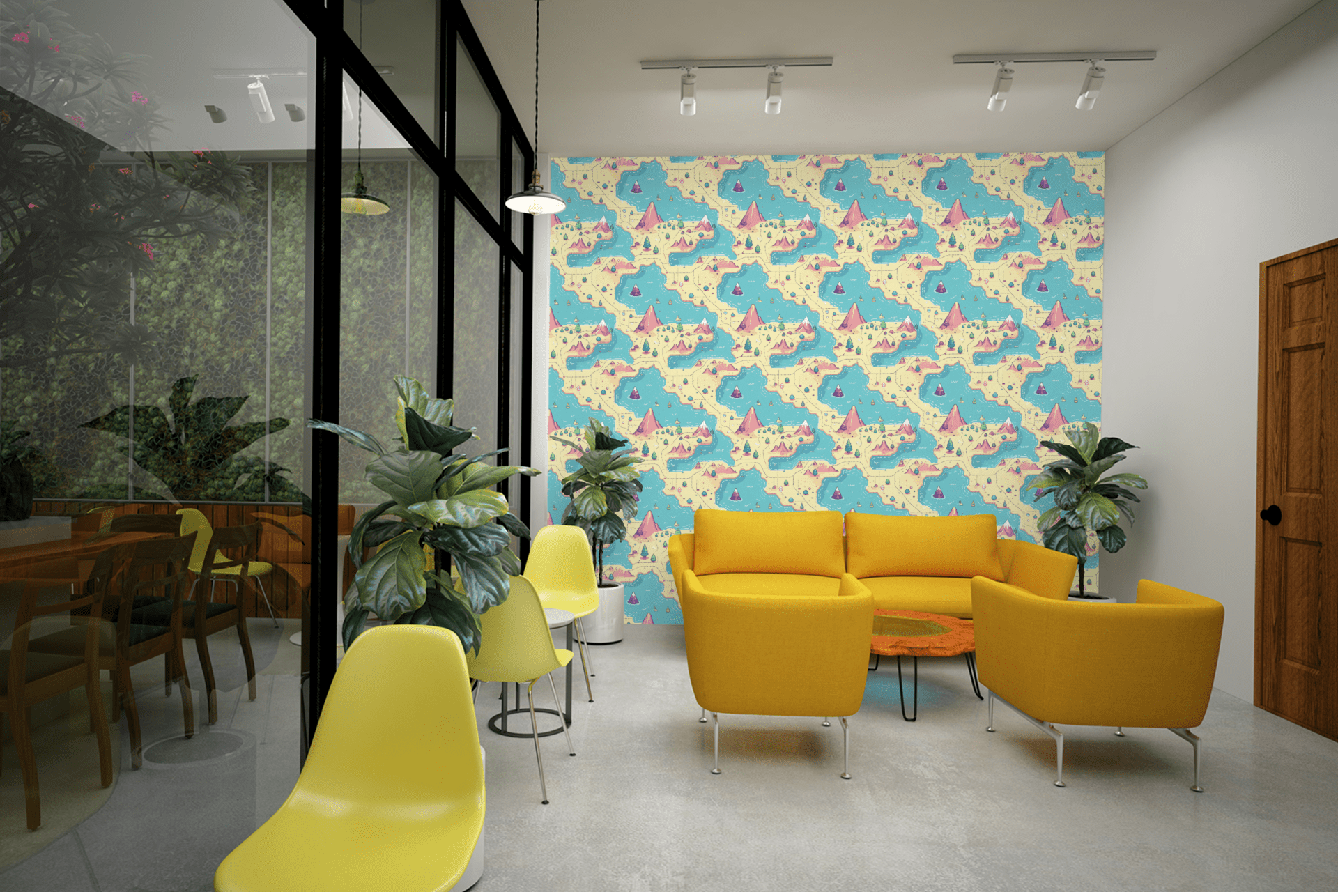 Retro Adventure Map Wallpaper Peel and Stick Wallpaper | Accent Haus