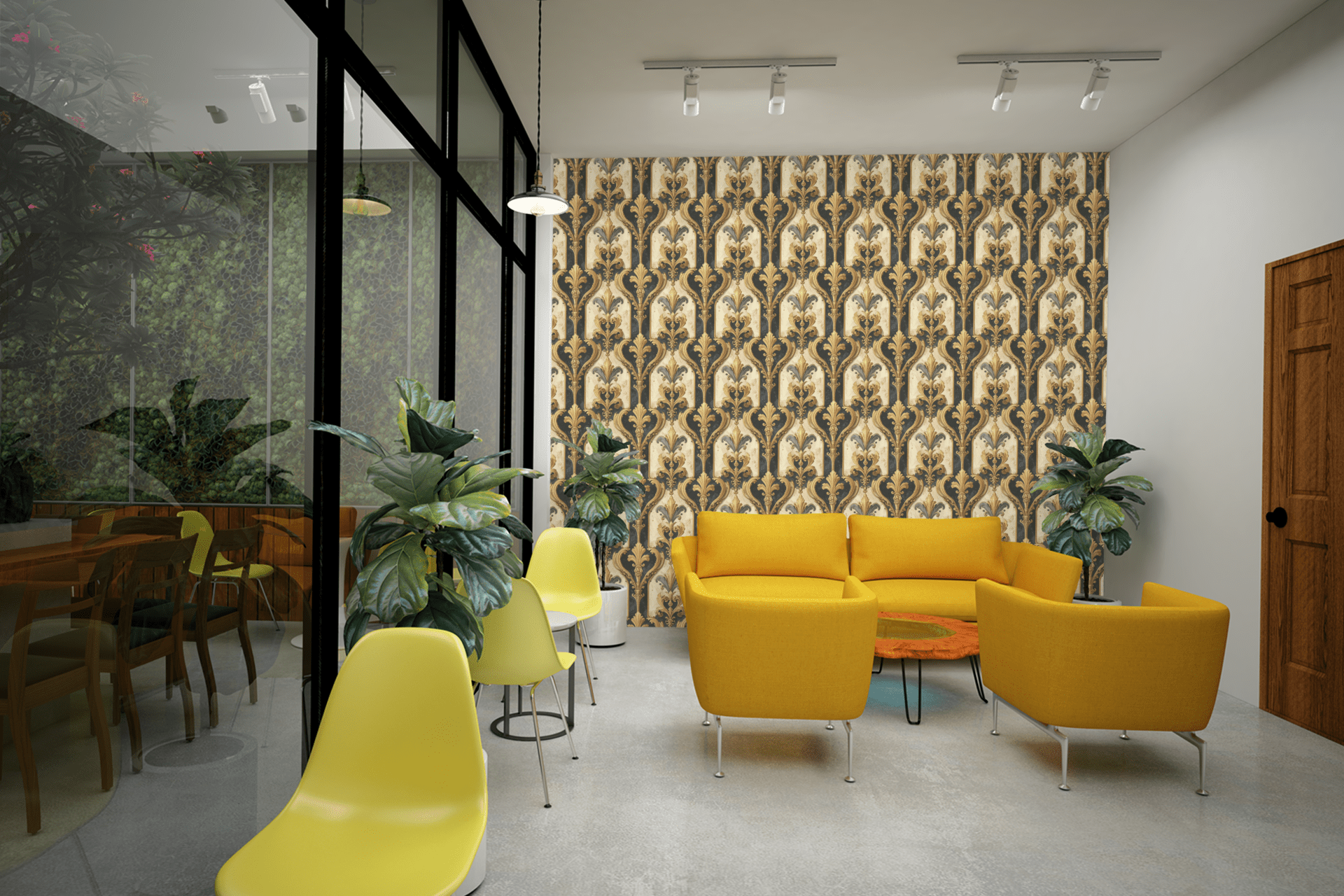 Venetian Velvet Scrolls Wallpaper Peel and Stick Wallpaper | Accent Haus