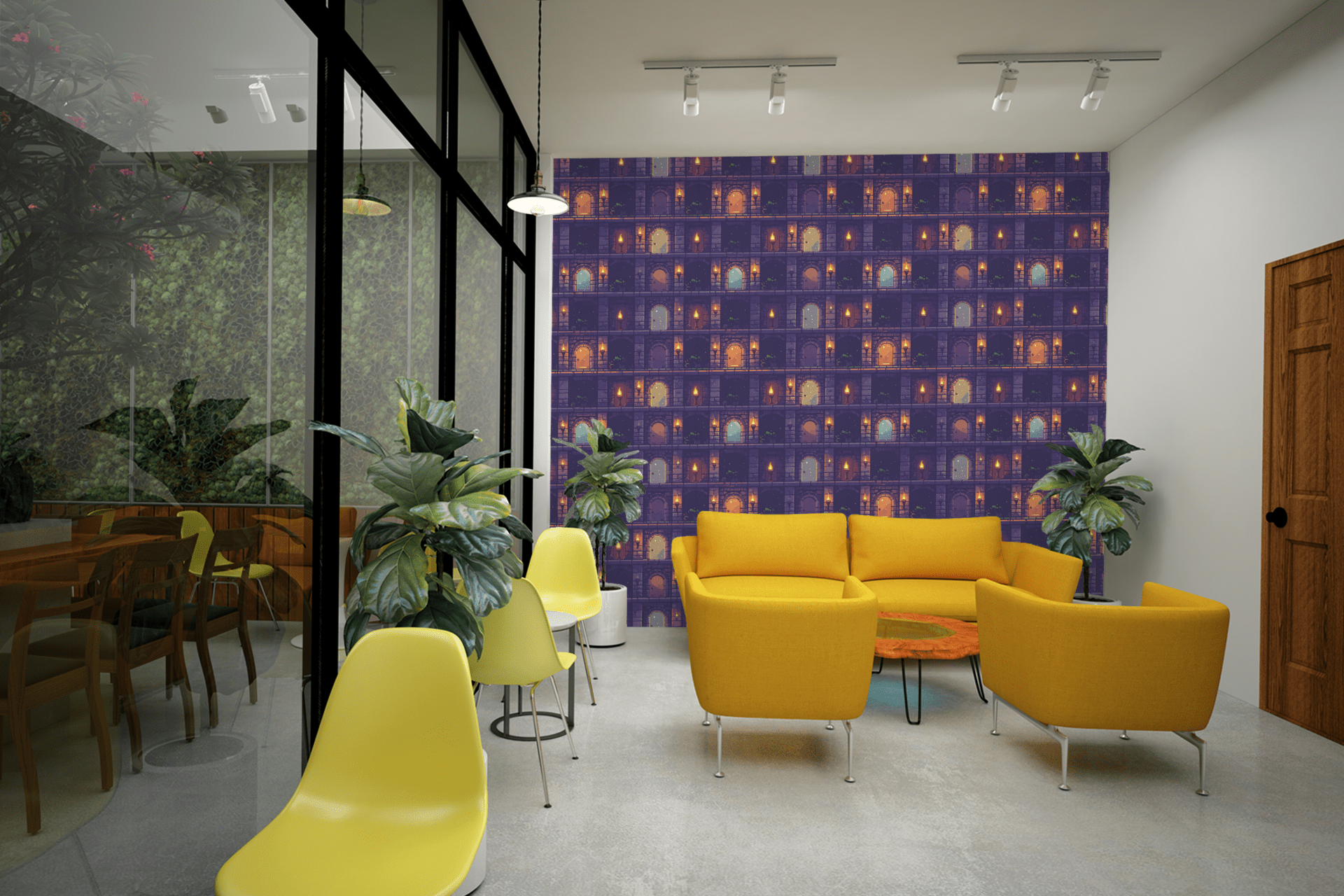 Dungeon Pixel Depths Wallpaper Peel and Stick Wallpaper | Accent Haus