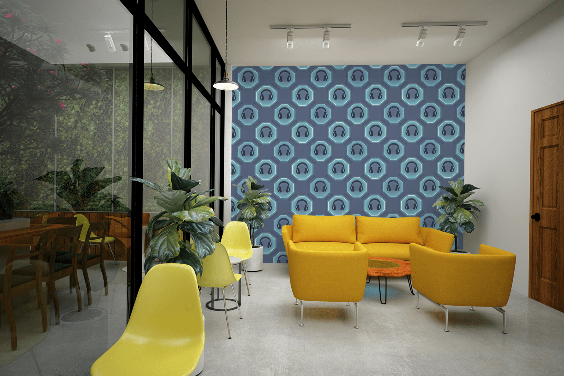 Headset Hive Wallpaper Peel and Stick Wallpaper | Accent Haus