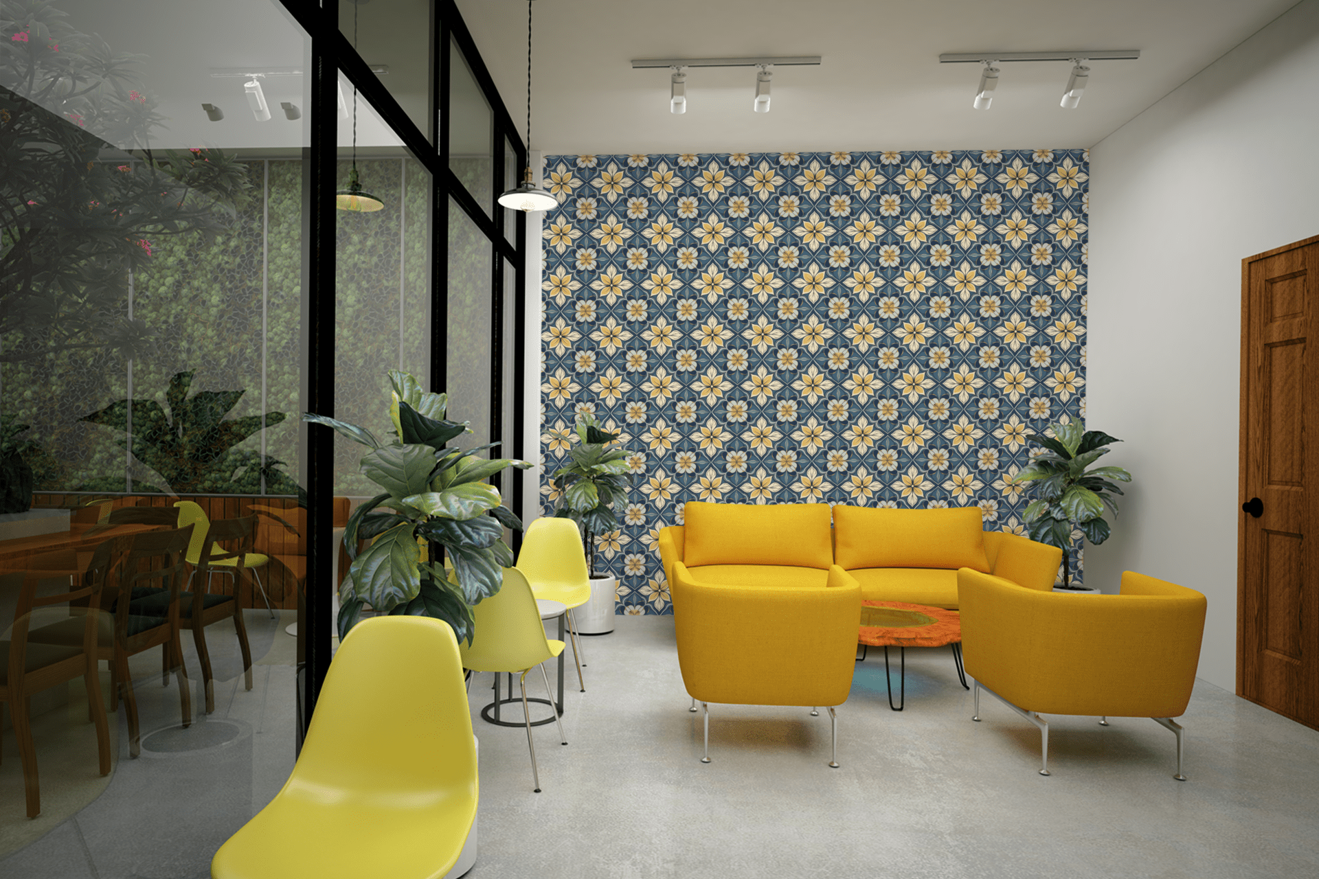 Azure Artisan Tile Wallpaper Peel and Stick Wallpaper | Accent Haus