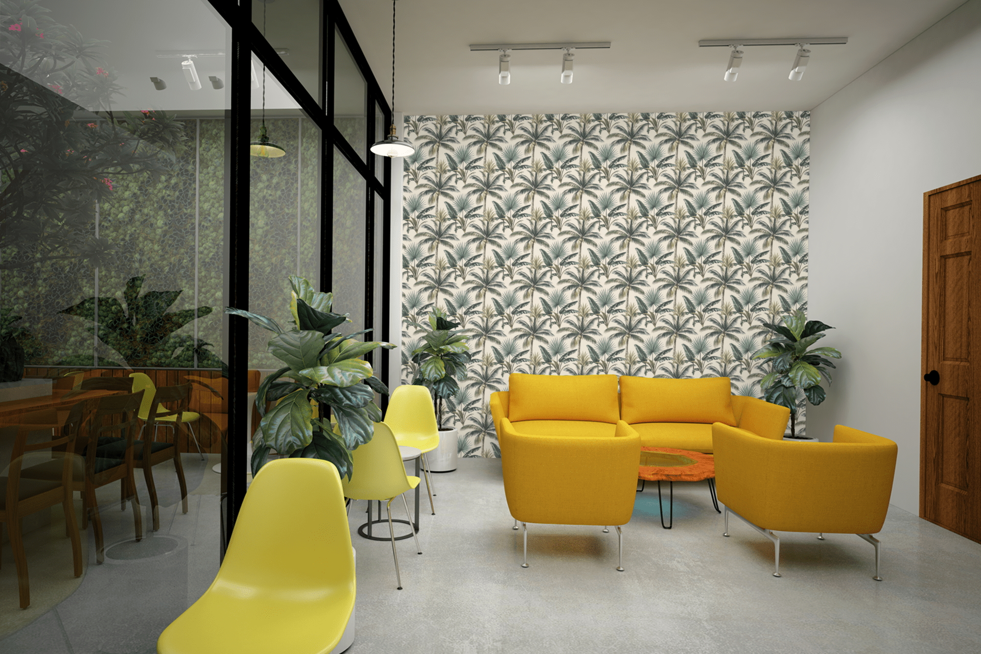 Palm House Neutral Wallpaper Peel and Stick Wallpaper | Accent Haus