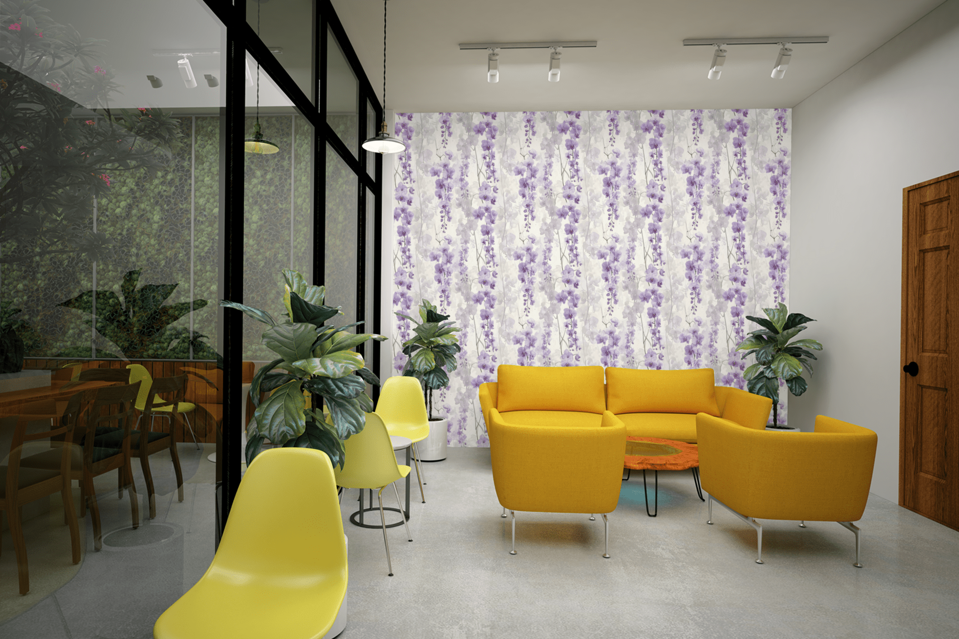 Orchid Cascade Harmony Wallpaper Peel and Stick Wallpaper | Accent Haus