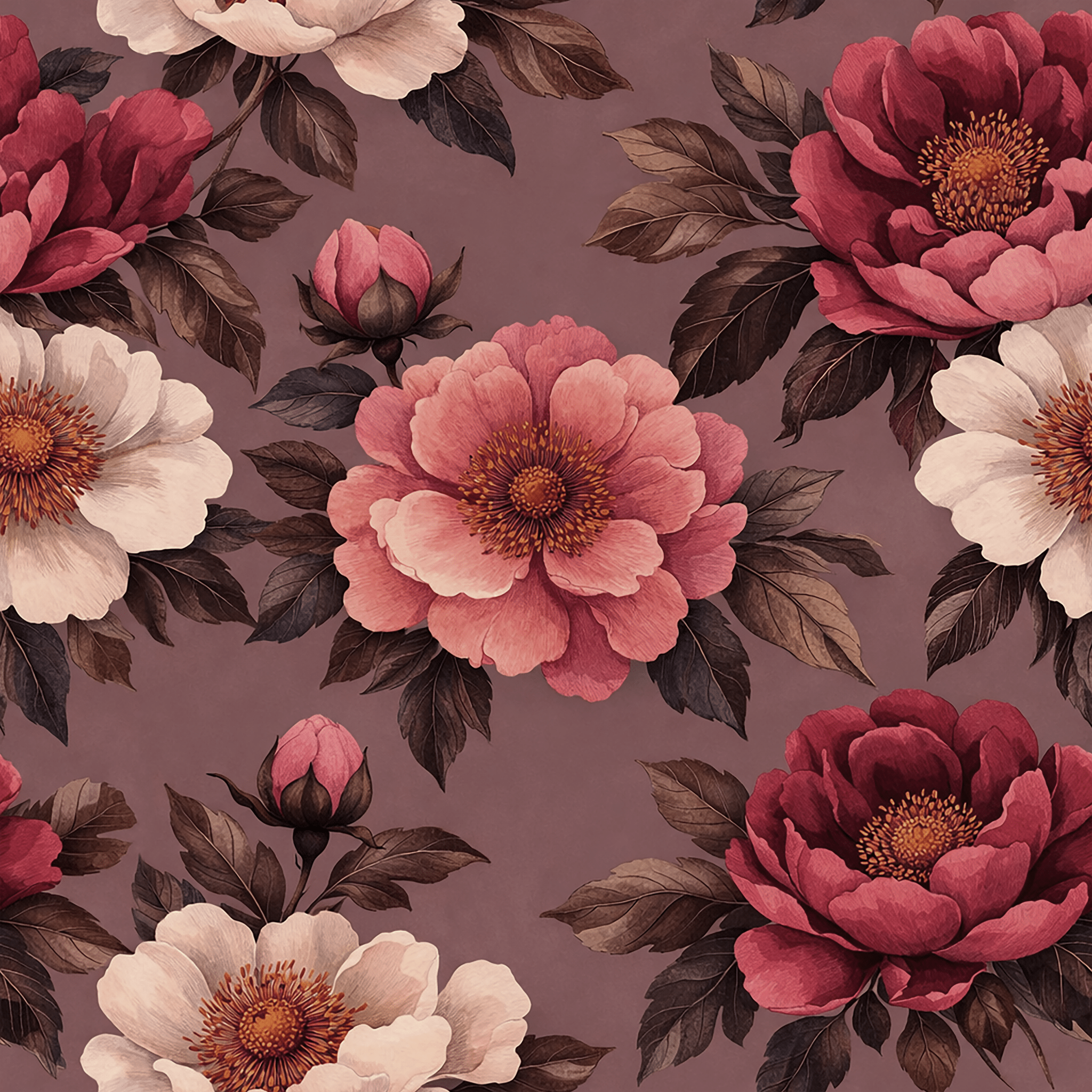 Antique Blossom Harmony Wallpaper Peel and Stick Wallpaper | Accent Haus