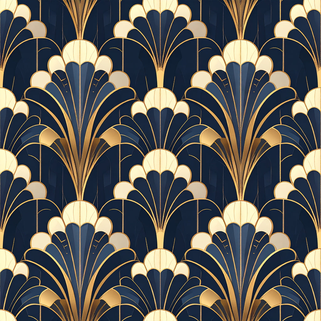 Art Deco Fan Bloom Wallpaper