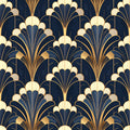 Art Deco Fan Bloom Wallpaper