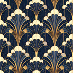 Art Deco Fan Bloom Wallpaper