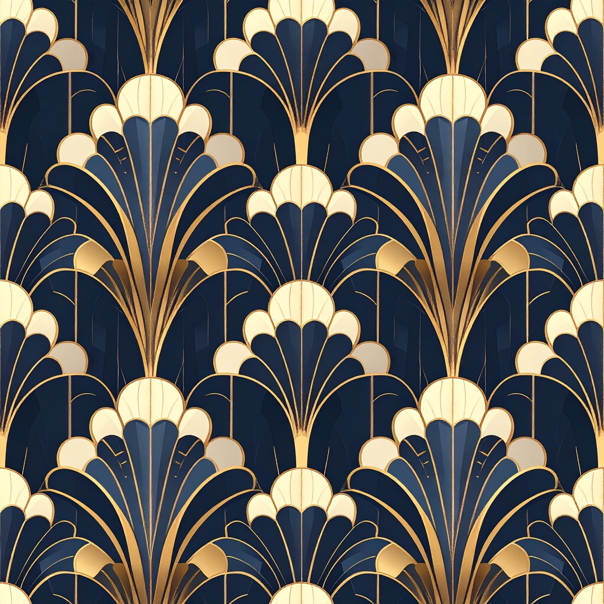 Art Deco Fan Bloom Wallpaper Peel and Stick Wallpaper | Accent Haus
