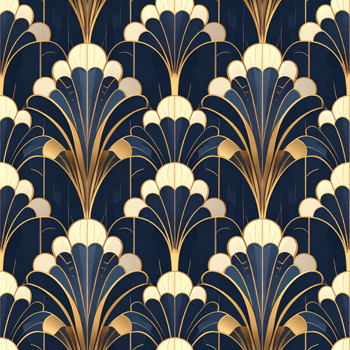 Art Deco Fan Bloom Wallpaper
