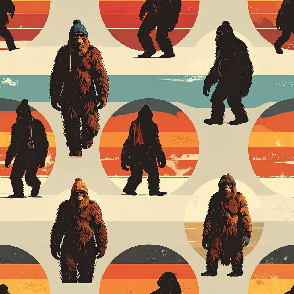 Bigfoot Sunset Stripe Wallpaper