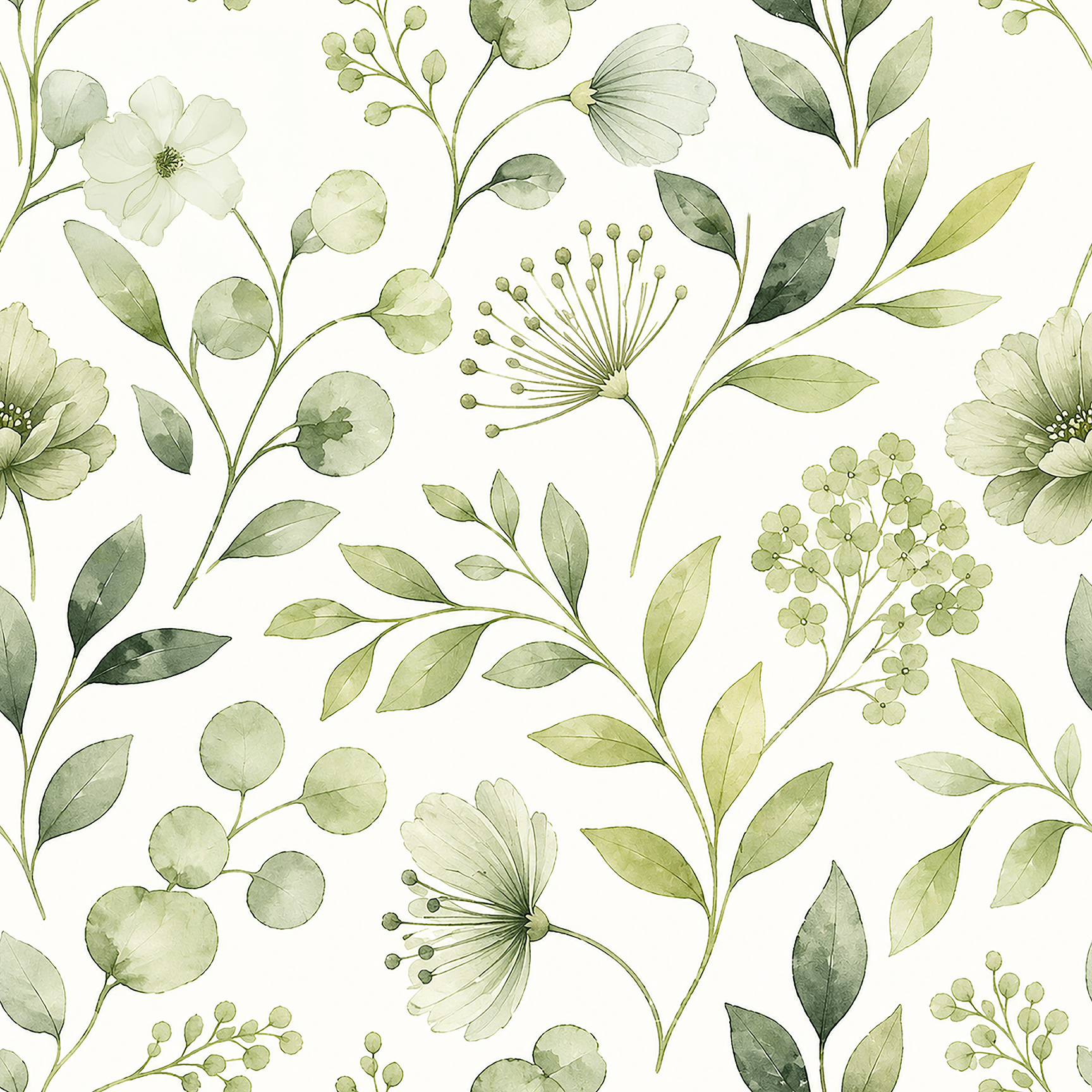 Botanical Guest Green Wallpaper Peel and Stick Wallpaper | Accent Haus