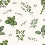 Botanical Herb Garden Wallpaper