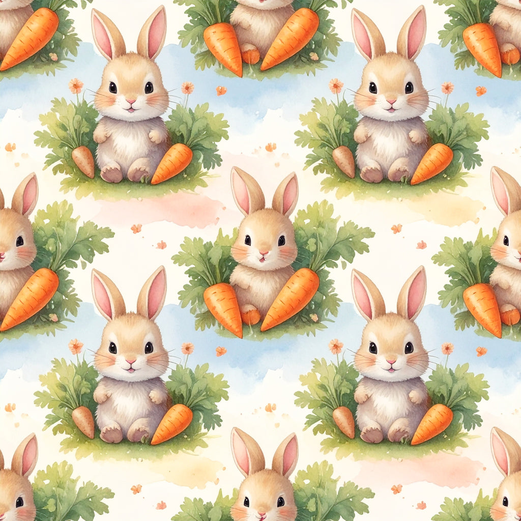 Bunny & Carrot Parade Wallpaper