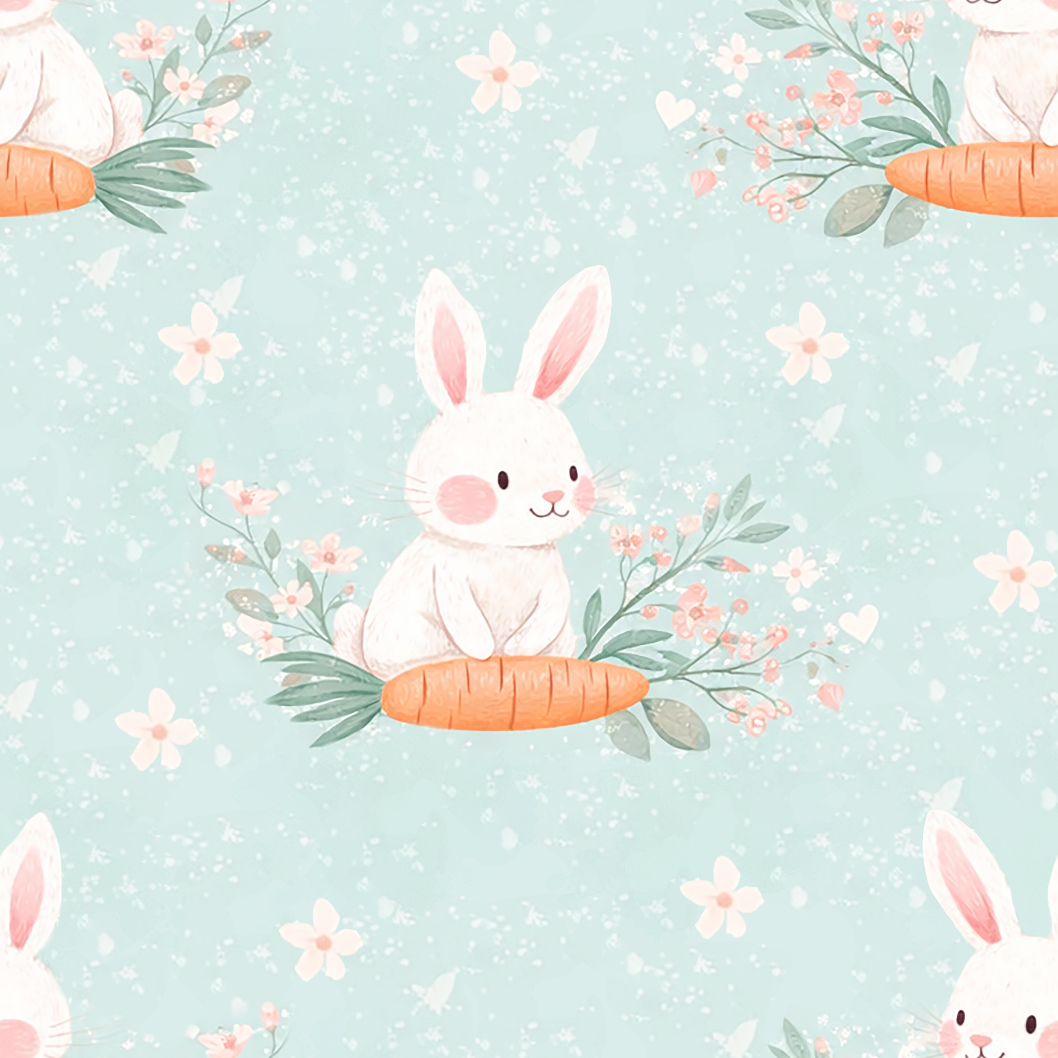 Bunny Garden Wallpaper